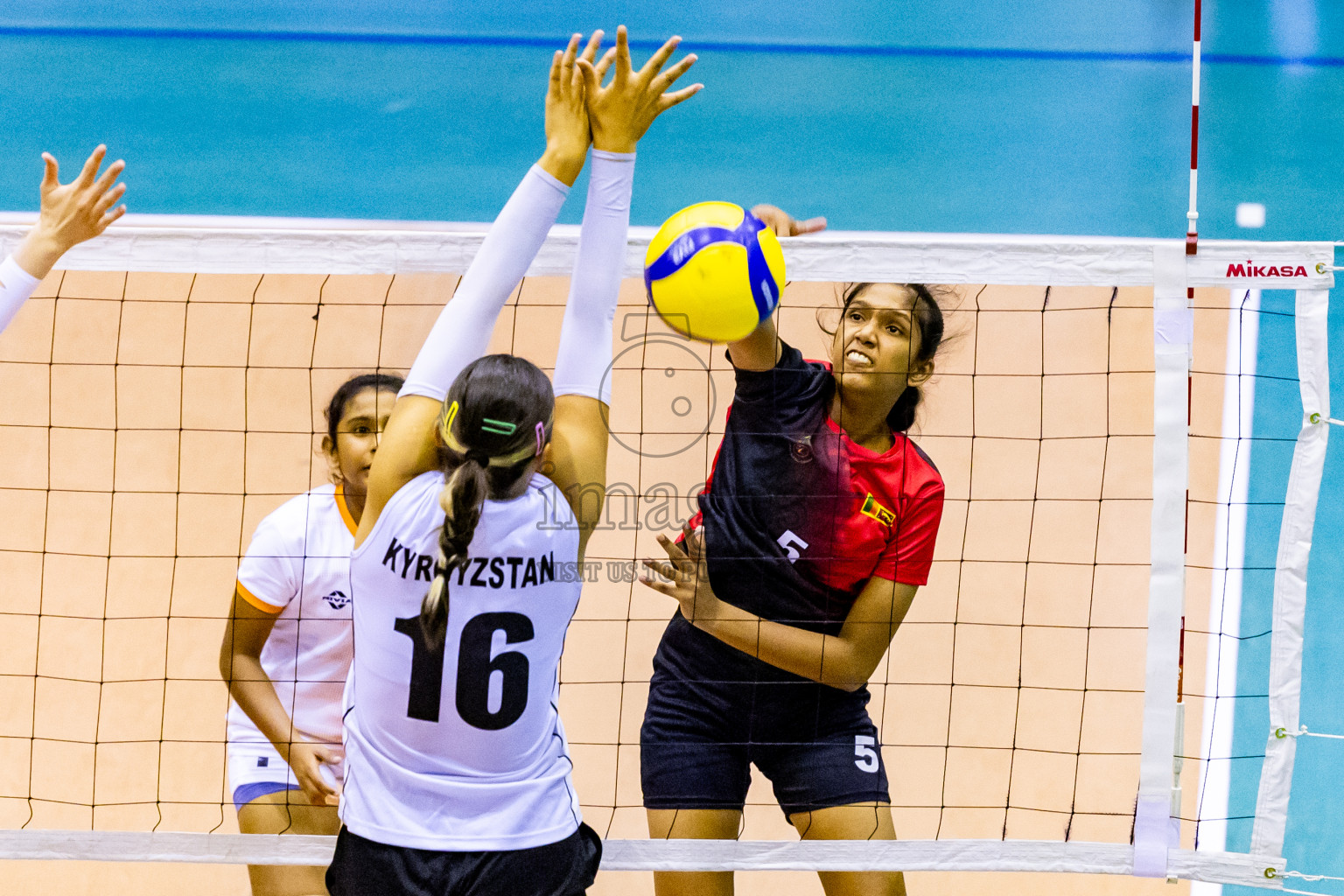 Kyrgyzstan vs Sri Lanka in Final of CAVA U20 Woman's Volleyball Championship 2024 was held in Social Center, Male', Maldives on 23rd July 2024. Photos: Nausham Waheed / images.mv