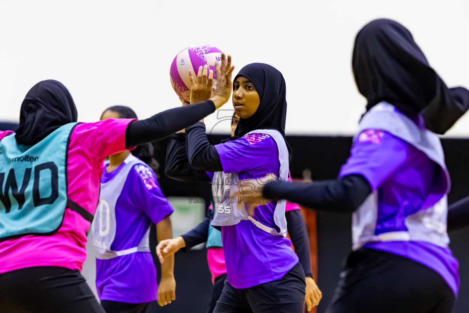 MV Netters vs Invicto SC in Day 7 of 24th Milo Netball Association Championship was held in Social Center at Male', Maldives on Sunday, 7th September 2025. Photos: Nausham Waheed / images.mv