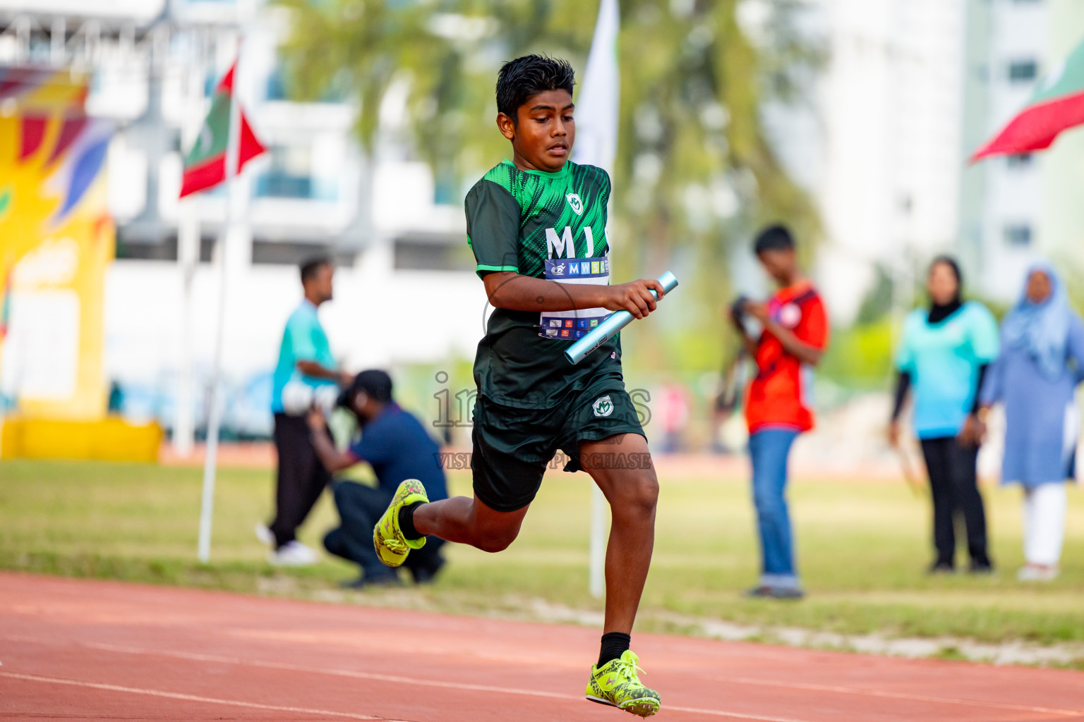 Day 6 of MWSC Interschool Athletics Championships 2024 held in Hulhumale Running Track, Hulhumale, Maldives on Thursday, 14th November 2024. Photos by: Nausham Waheed / Images.mv