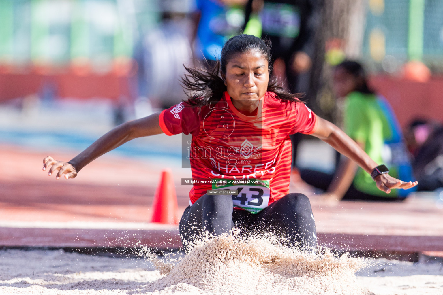 Day 2 of National Athletics Championship 2023 was held in Ekuveni Track at Male', Maldives on Saturday, 25th November 2023. Photos: Nausham Waheed / images.mv