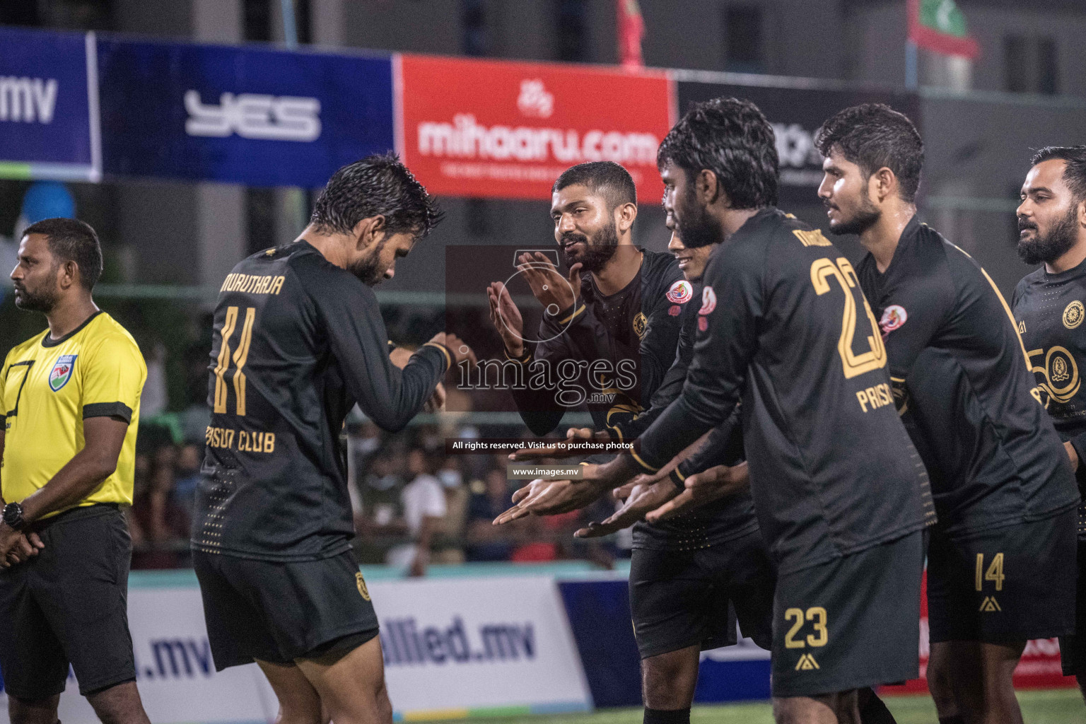 Prison Club vs MACL in the Quarter Finals of Club Maldives 2021 held at Hulhumale;, on 12th December 2021 Photos: Nausham / images.mv