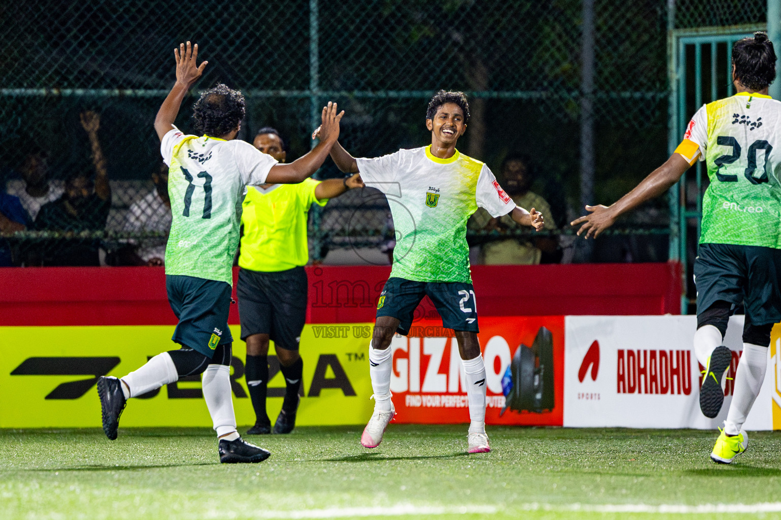 HDH Kumundhoo vs Hdh Vaikaradhoo in Day 5 of Golden Futsal Challenge 2025 on Thursday, 9th January 2025, in Hulhumale', Maldives Photos: Nausham waheed / images.mv