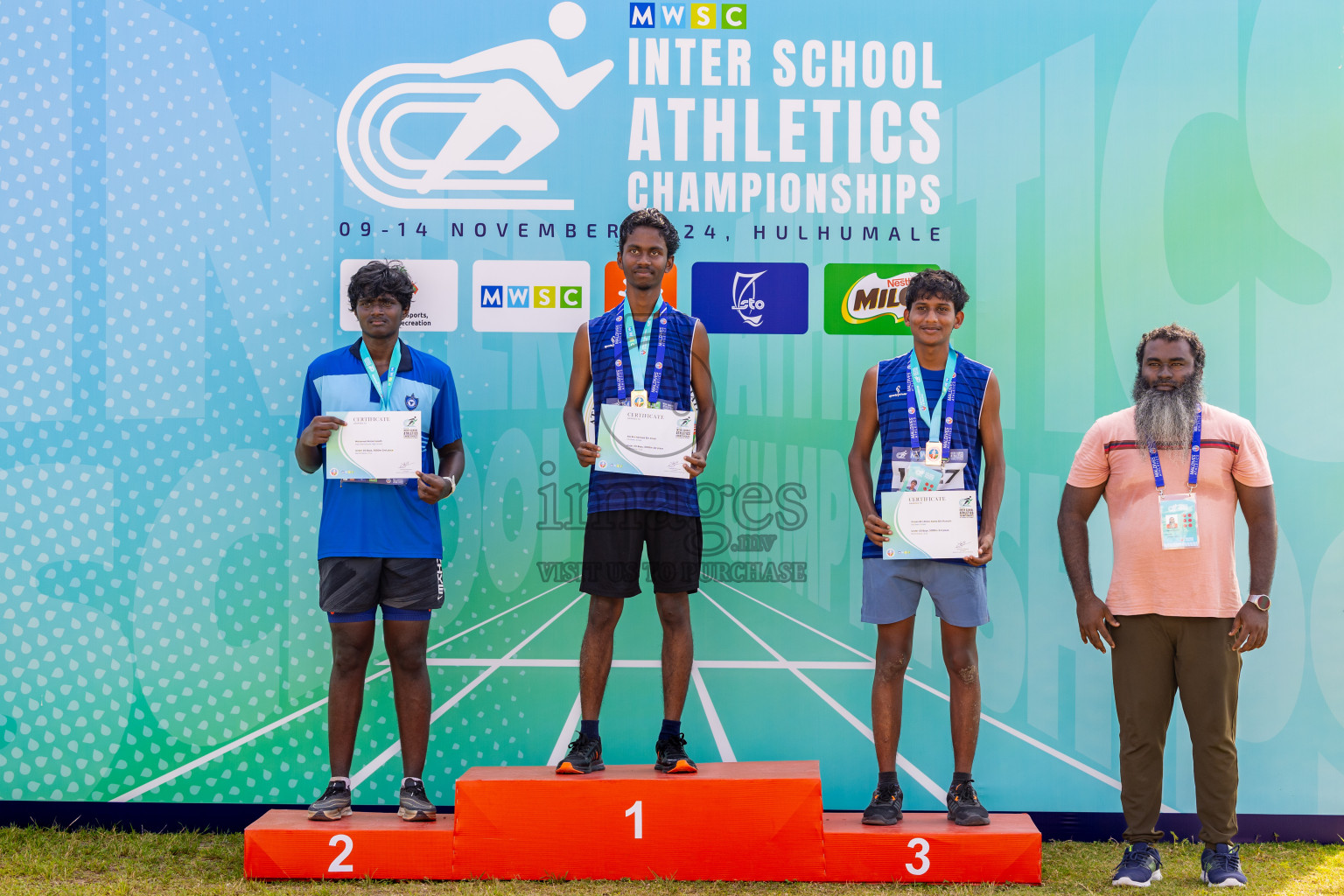 Day 6 of MWSC Interschool Athletics Championships 2024 held in Hulhumale Running Track, Hulhumale, Maldives on Thursday, 14th November 2024. Photos by: Ismail Thoriq / Images.mv