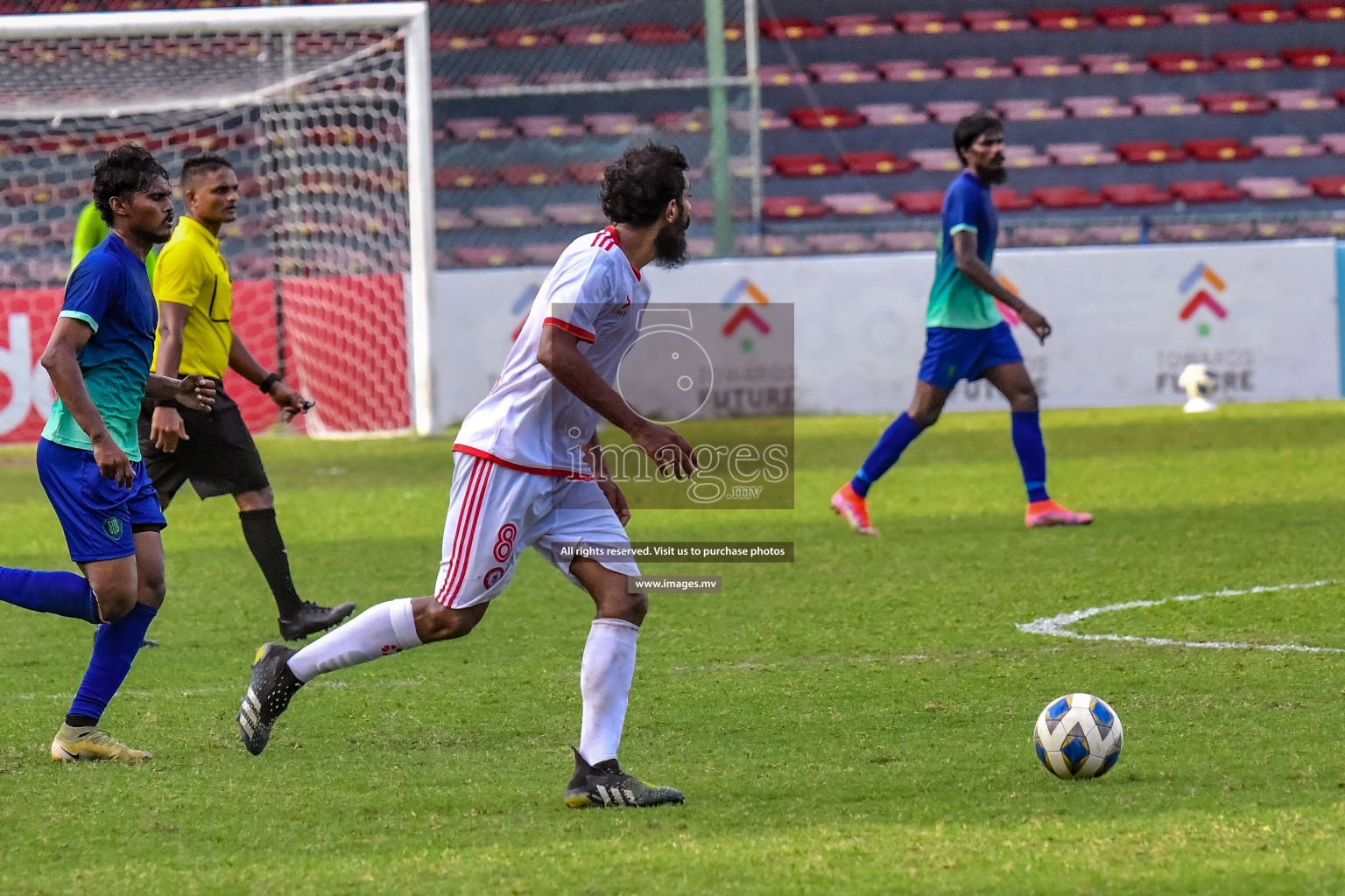 Super United Sports vs Buru Sports Club in Dhivehi Premier League Qualification 22 on 24th Aug 2022, held in National Football Stadium, Male', Maldives Photos: Nausham Waheed / Images.mv