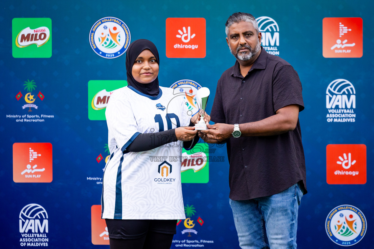 Club rising star academy vs Sports club city in Milo National Junior Volleyball Championship 2025 Day 2 was held on Sunday, 23rd November 2025 at Ekuveni Turf Court Male', Maldives. Photos: Nausham Waheed / images.mv