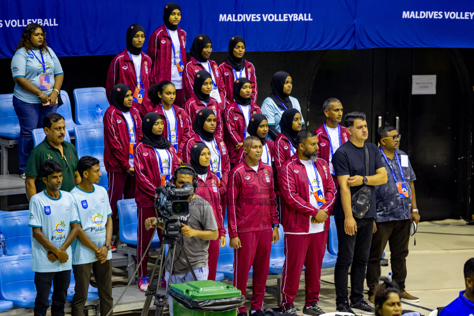 Nepal vs Sri Lanka in Day 1 of CAVA U20 Woman's Volleyball Championship 2024 was held in Social Center, Male', Maldives on 18th July 2024. Photos: Nausham Waheed / images.mv