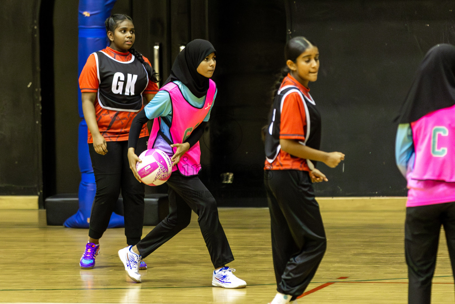 Young Netters A vs AIS Netball Academy in Day 5 of 3rd Netball Junior Championship, held at Social Center on Thursday 23rd January 2025 . Photos: Shuu Abdul Sattar / images.mv