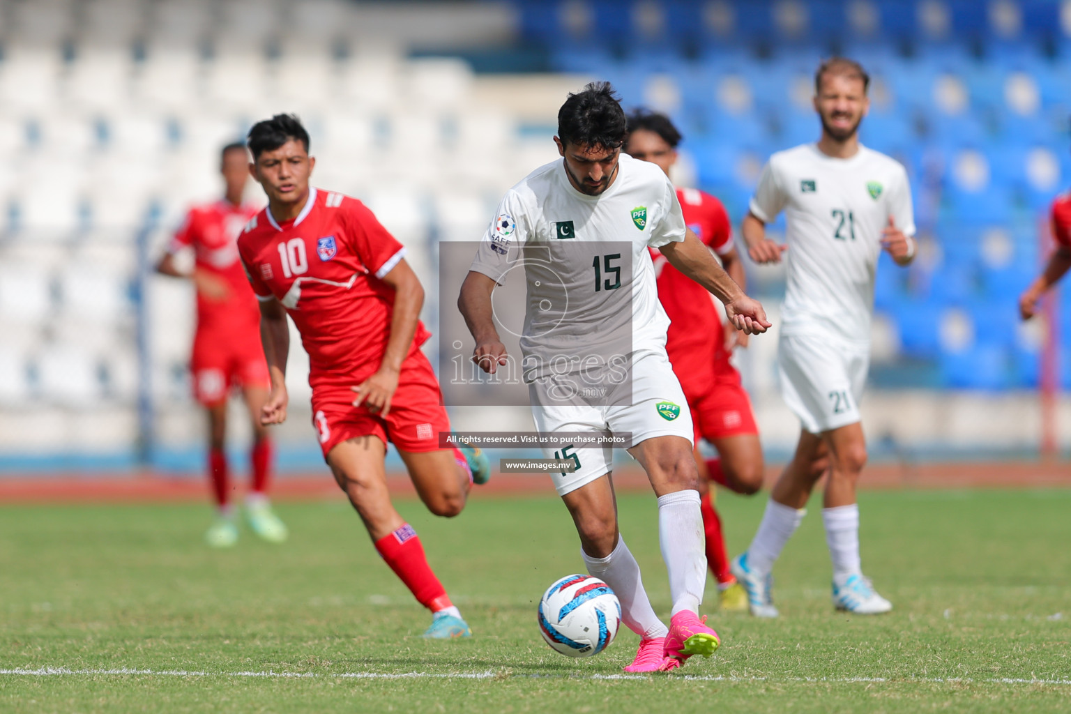 Nepal vs Pakistan in SAFF Championship 2023 held in Sree Kanteerava Stadium, Bengaluru, India, on Tuesday, 27th June 2023. Photos: Nausham Waheed, Hassan Simah / images.mv