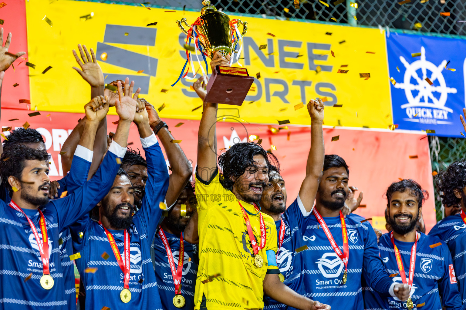 K. Gaafaru VS B. Eydhafushi in Zone 3 Group Stage Final on Day 38 of Golden Futsal Challenge 2024 which was held on Friday, 23rd February 2024, in Hulhumale', Maldives 
Photos: Hassan Simah/ images.mv