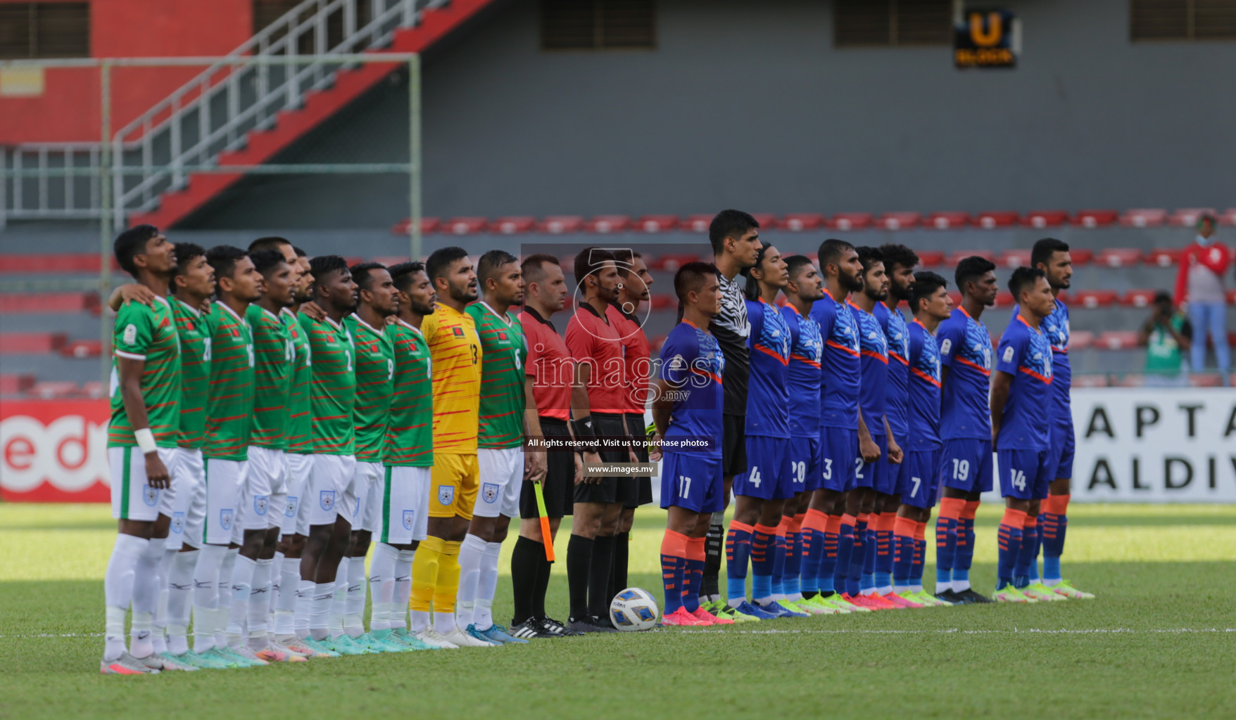 Bangladesh vs India in SAFF Championship 2021 held on 1st October 2021 in Galolhu National Stadium, Male', Maldives