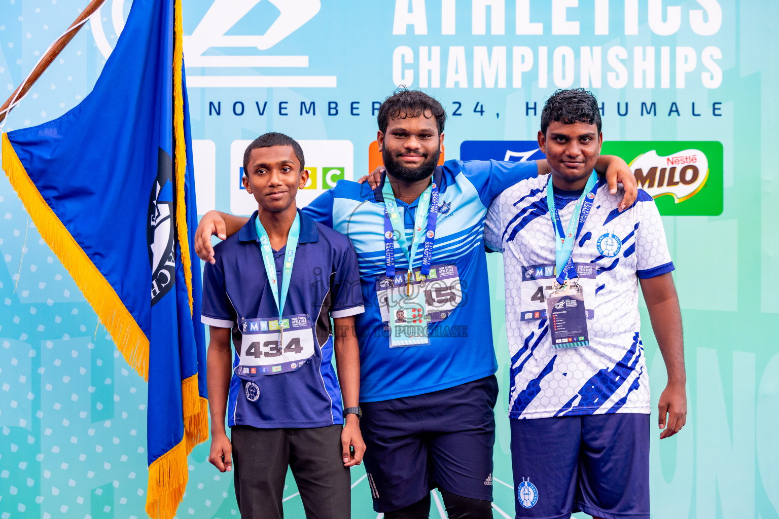 Day 6 of MWSC Interschool Athletics Championships 2024 held in Hulhumale Running Track, Hulhumale, Maldives on Thursday, 14th November 2024. Photos by: Nausham Waheed / Images.mv