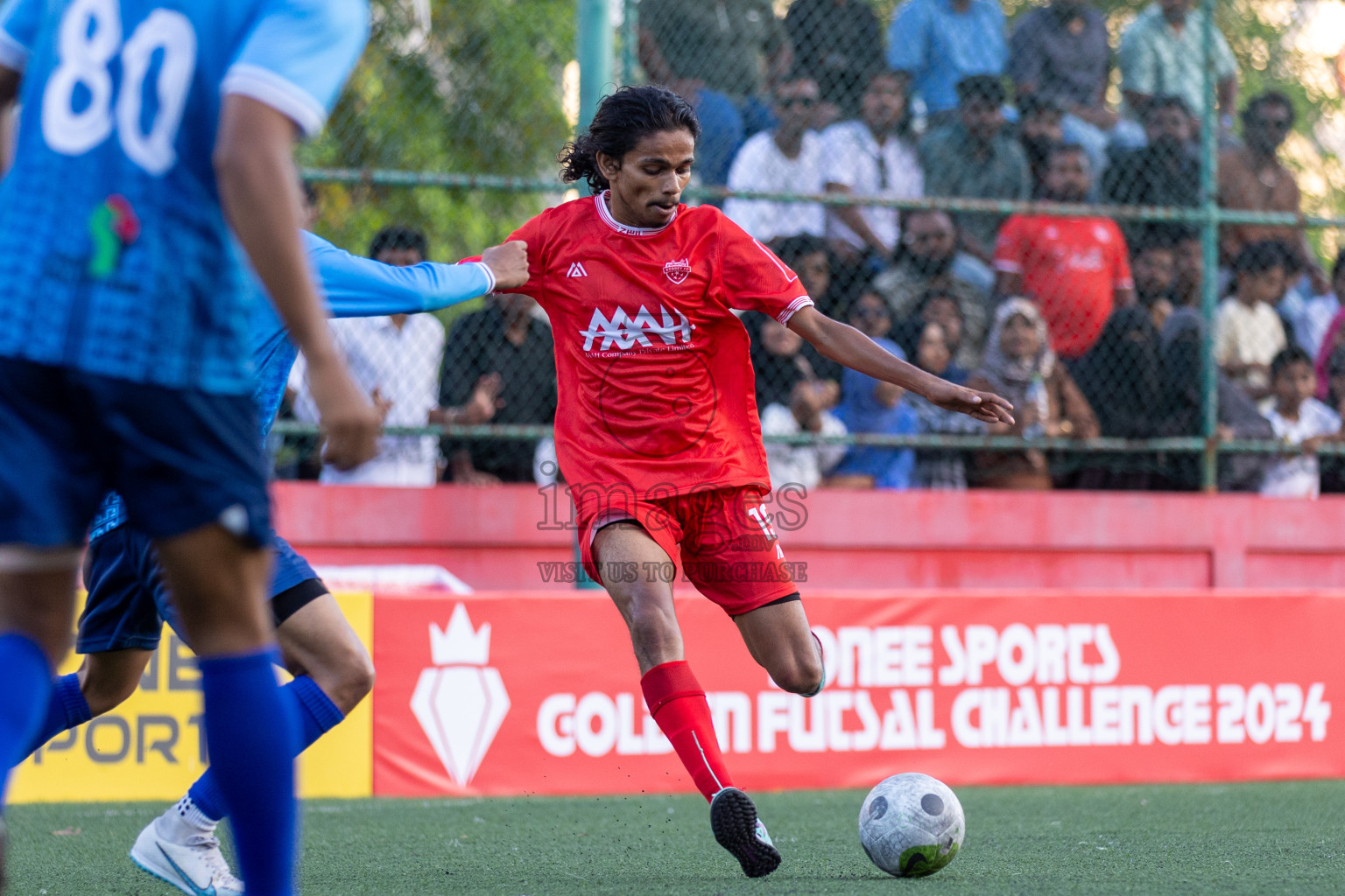 GA Kondey vs GA Gemanafushi in Day 5 of Golden Futsal Challenge 2024 was held on Friday, 19th January 2024, in Hulhumale', Maldives Photos: Mohamed Mahfooz Moosa / images.mv