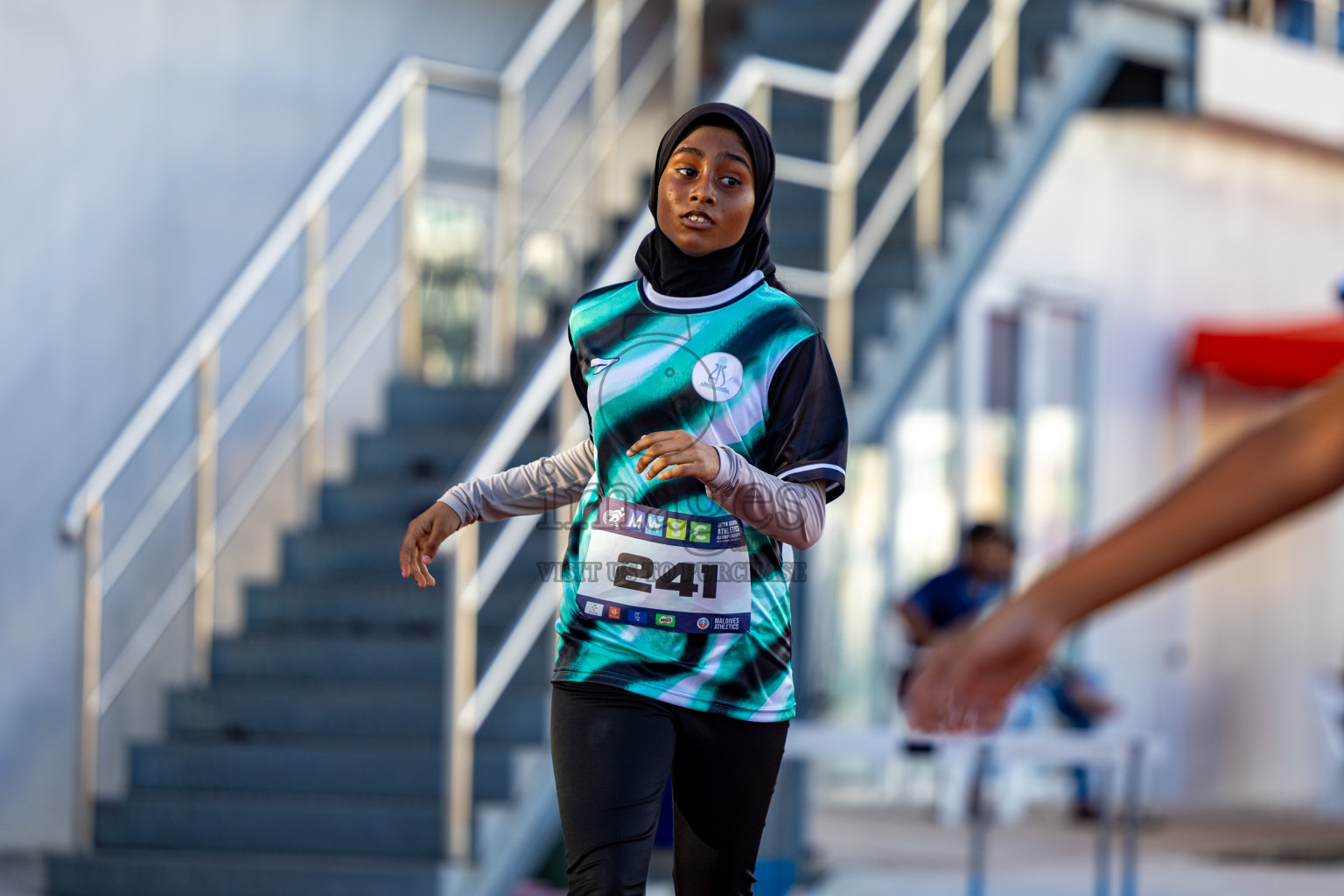 Day 1 of MWSC Interschool Athletics Championships 2024 held in Hulhumale Running Track, Hulhumale, Maldives on Saturday, 9th November 2024. 
Photos by: Hassan Simah / Images.mv