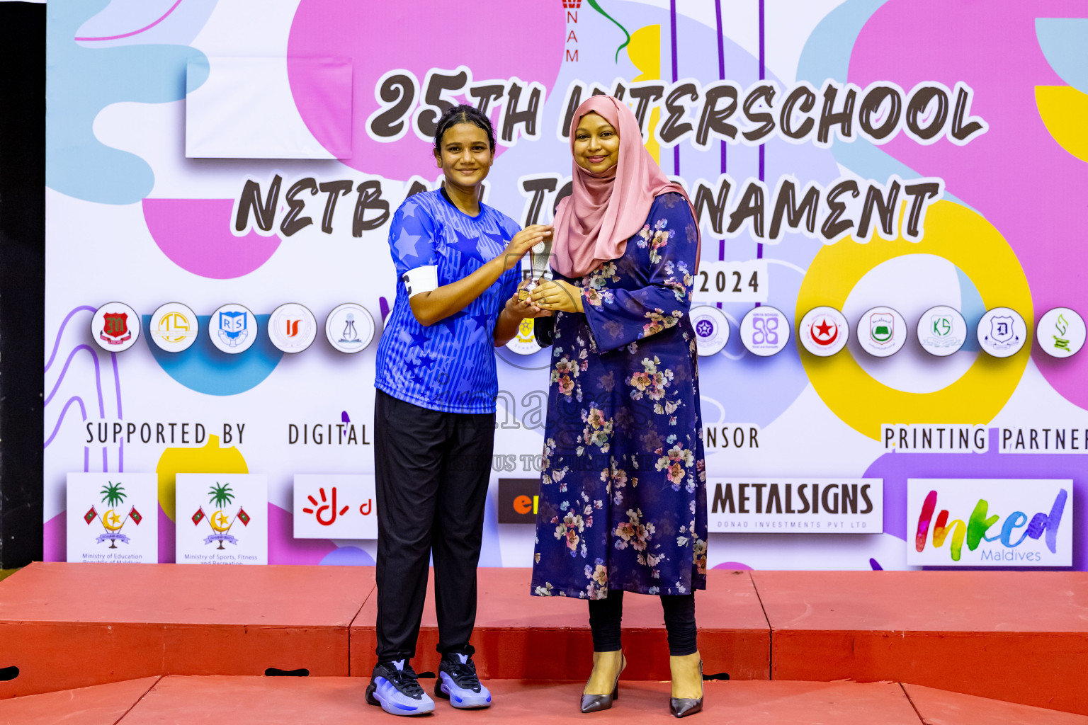 Day 1 of 25th Milo Inter-School Netball Tournament was held in Social Center at Male', Maldives on Thursday, 8th August 2024. Photos: Nausham Waheed / images.mv