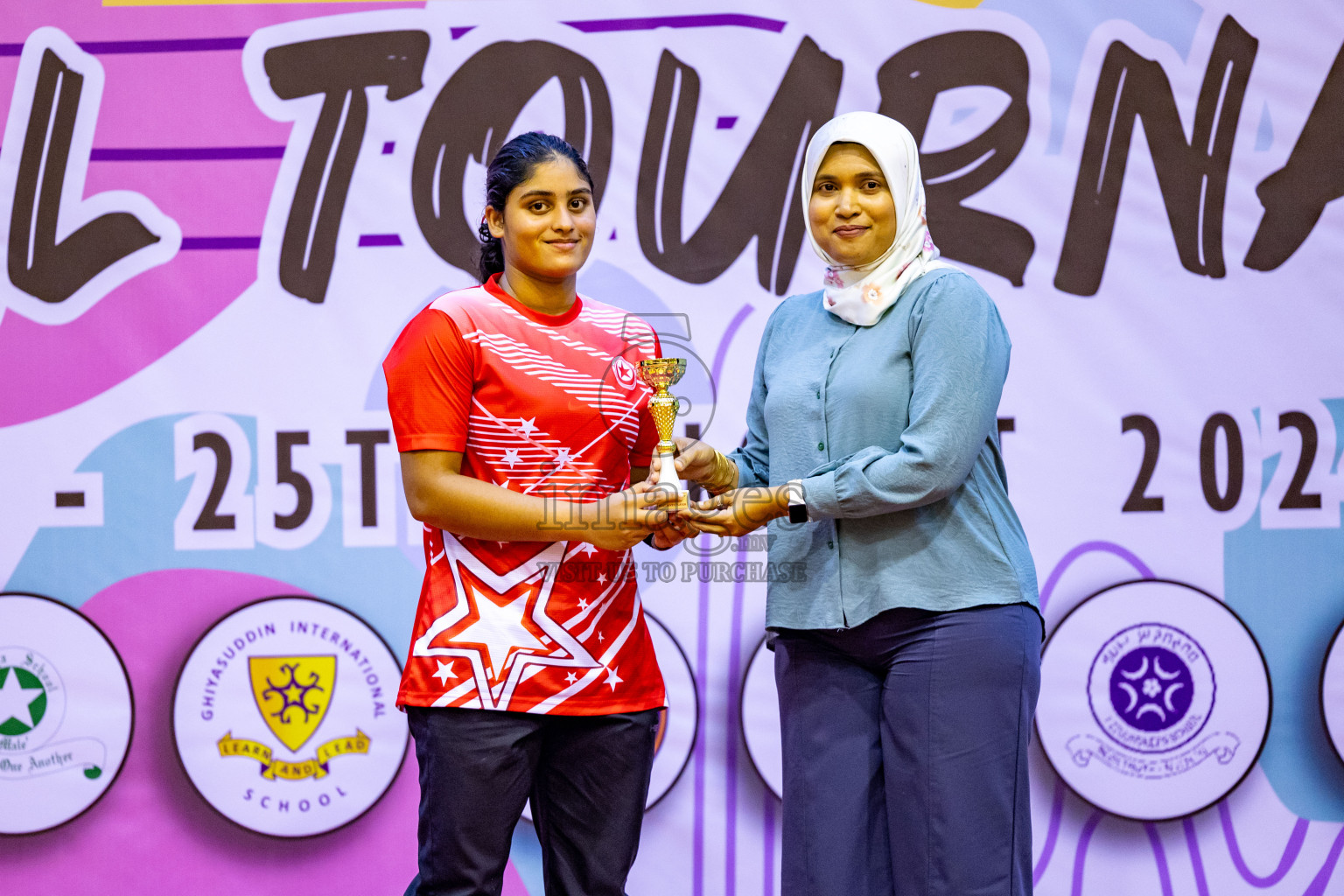 Closing Ceremony of Inter-school Netball Tournament held in Social Center at Male', Maldives on Monday, 26th August 2024. Photos: Hassan Simah / images.mv