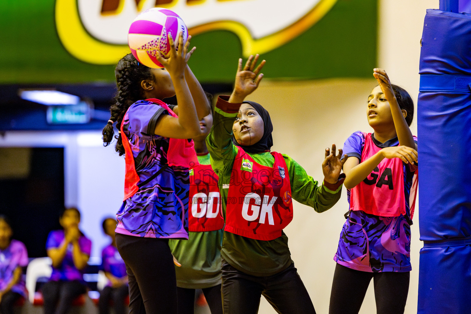 Netgen A vs N Sports Academy A in Day 3 of 3rd Netball Junior Championship, held at Social Center on Tuesday, 21st January 2025 . Photos: Nausham Waheed / images.mv
