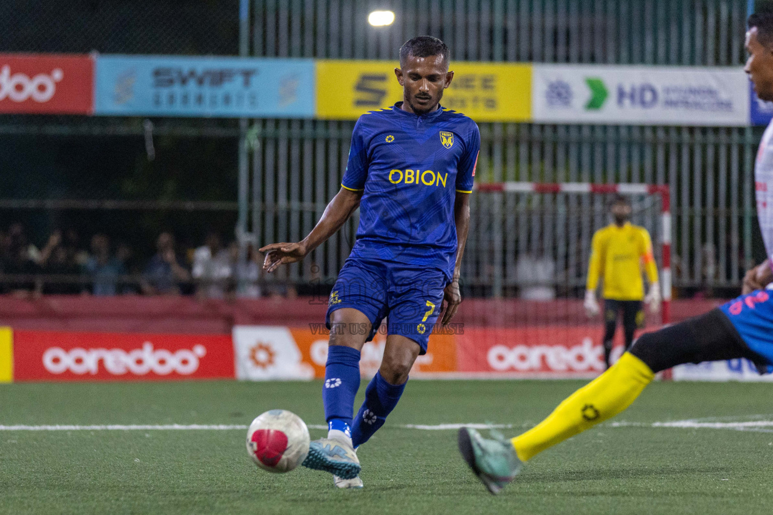 B Eydhafushi vs B Kendhoo in Day 18 of Golden Futsal Challenge 2024 was held on Thursday, 1st February 2024, in Hulhumale', Maldives Photos: Nausham Waheed, / images.mv