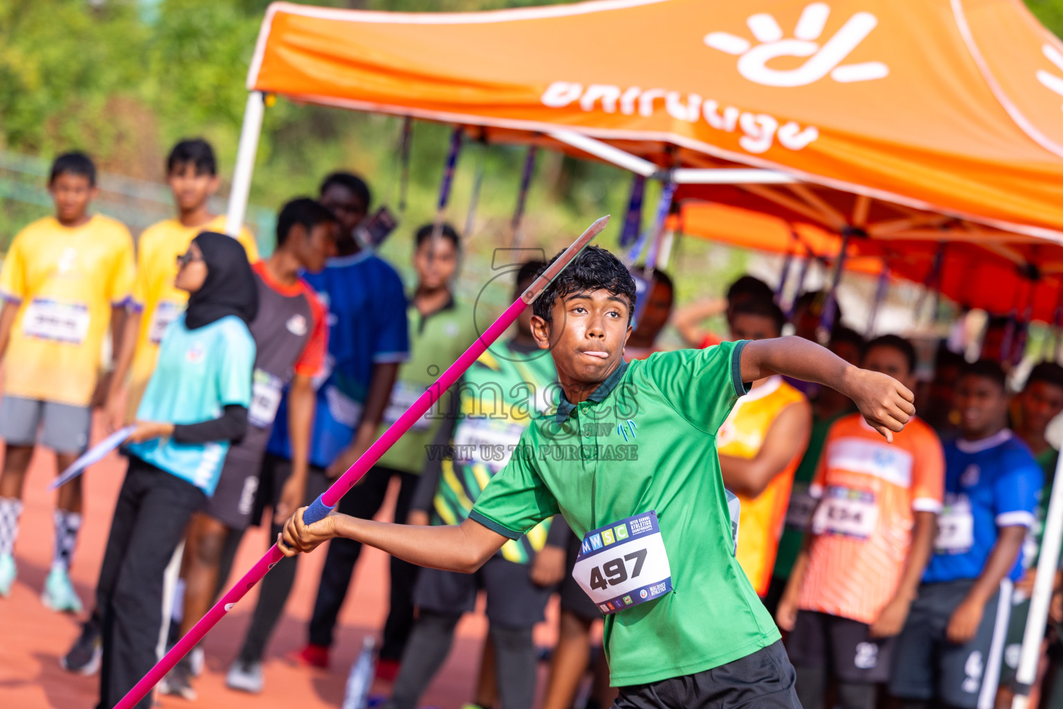 Day 5 of MWSC Interschool Athletics Championships 2024 held in Hulhumale Running Track, Hulhumale, Maldives on Wednesday, 13th November 2024. Photos by: Ismail Thoriq / Images.mv