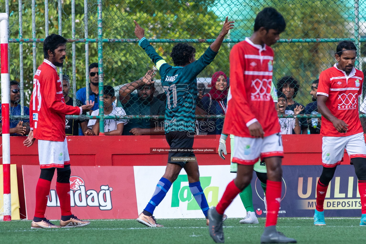 AA. Bodufulhudho vs AA. Mathiveri in Day 7 of Golden Futsal Challenge 2023 on 11 February 2023 in Hulhumale, Male, Maldives