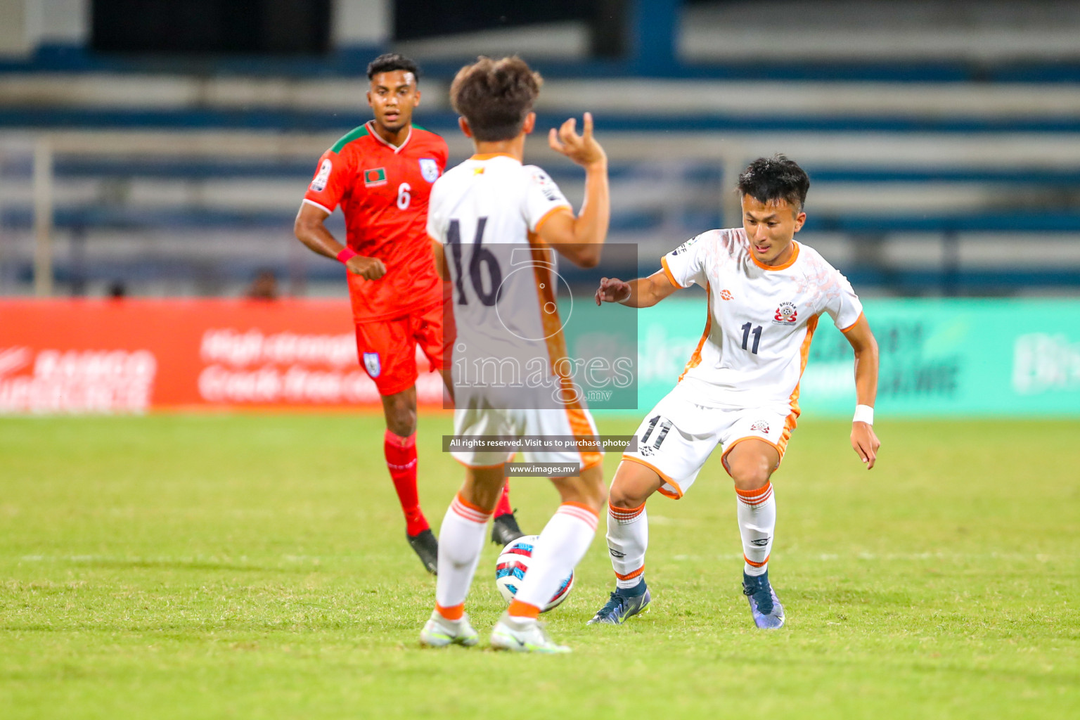 Bhutan vs Bangladesh in SAFF Championship 2023 held in Sree Kanteerava Stadium, Bengaluru, India, on Wednesday, 28th June 2023. Photos: Nausham Waheed, Hassan Simah / images.mv