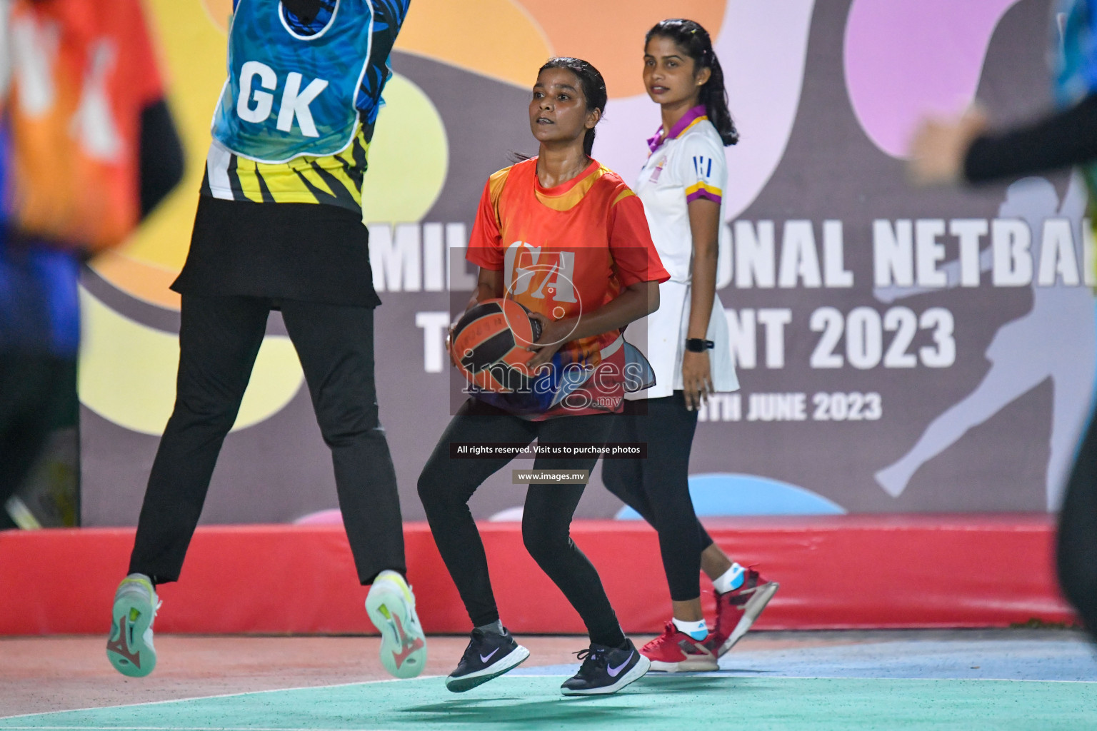 Semi Final of 20th Milo National Netball Tournament 2023, held in Synthetic Netball Court, Male', Maldives on 9th June 2023 Photos: Nausham Waheed/ Images.mv