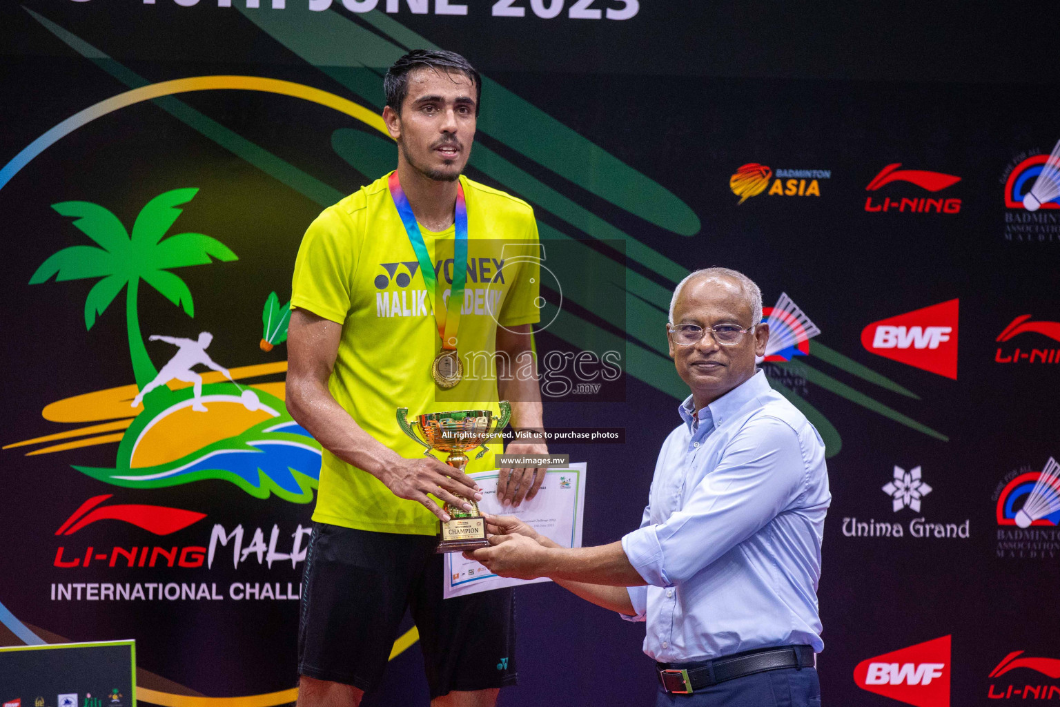 Finals of Li-Ning Maldives International Challenge 2023, was is held in Ekuveni Indoor Court, Male', Maldives on Saturday, 10th June 2023. Photos: Ismail Thoriq / images.mv