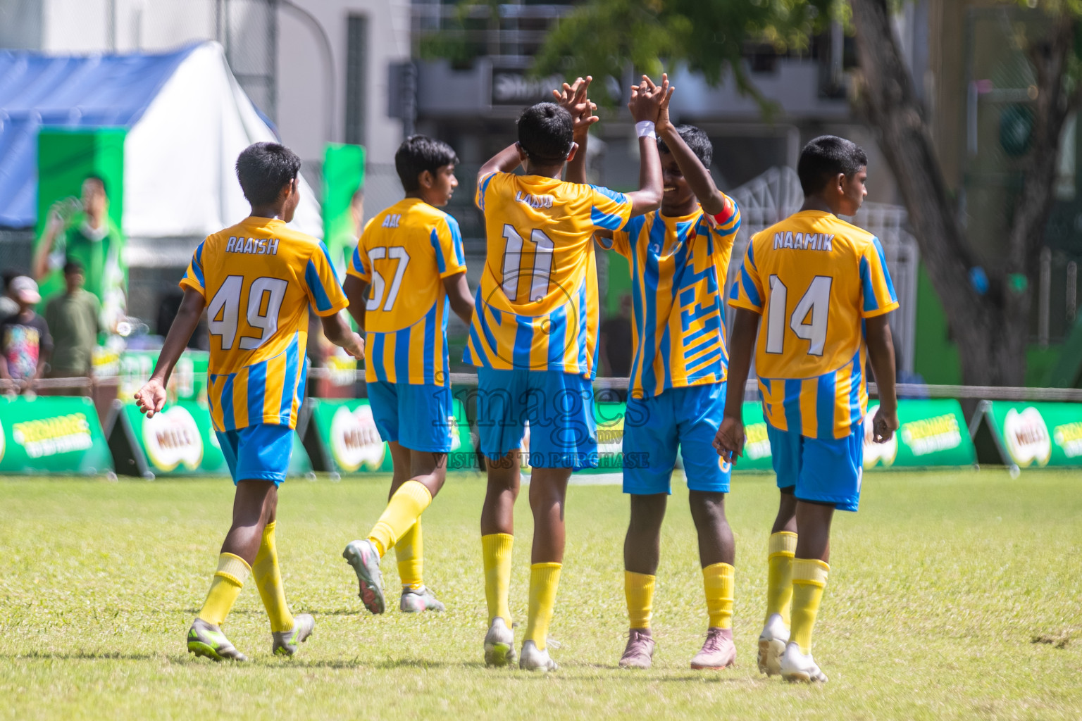 Day 3 of MILO Academy Championship 2025 (U14) was held on Saturday, 1st November 2025 at Henveiru Football Grounds, Male', Maldives . 

Photos: Hassan Simah / images.mv