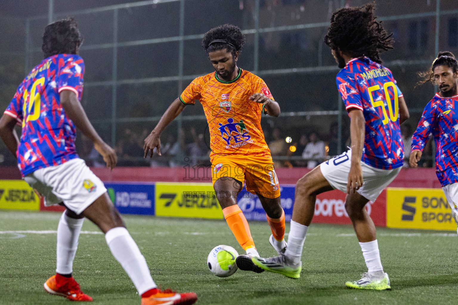 GA. Maamendhoo vs GA. Nilandhoo in Day 1 of Golden Futsal Challenge 2024 was held on Monday, 15th January 2024, in Hulhumale', Maldives Photos: Nausham Waheed  / images.mv