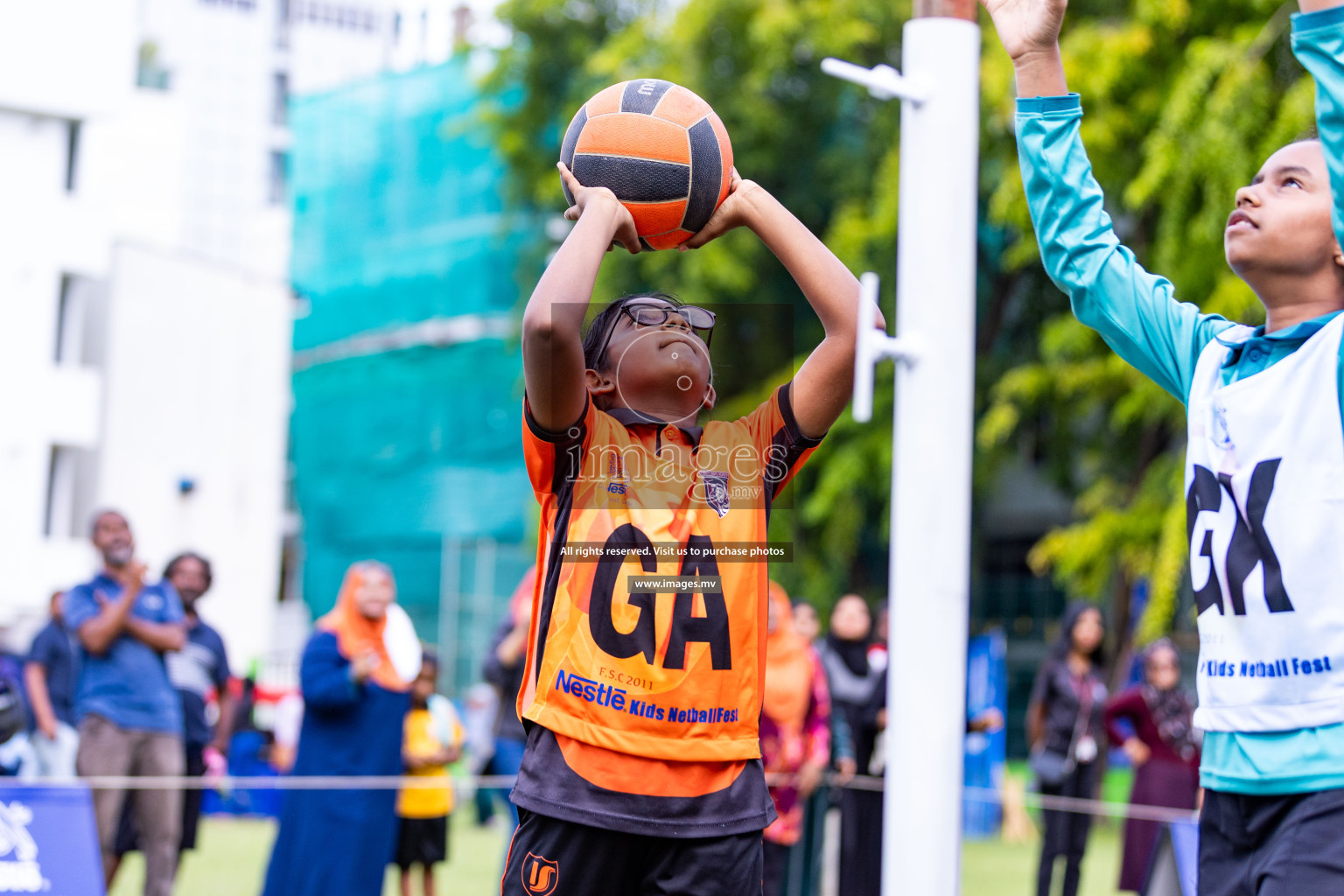 Day 1 of Nestle' Kids Netball Fiesta 2023 held in Henveyru Stadium, Male', Maldives on Thursday, 30th November 2023. Photos by Nausham Waheed / Images.mv