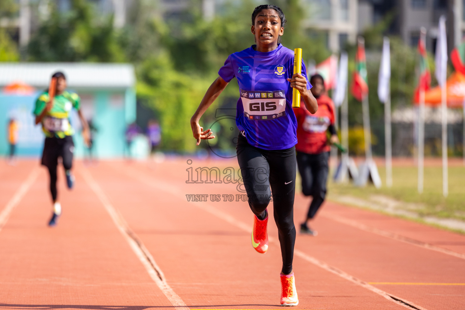 Day 6 of MWSC Interschool Athletics Championships 2024 held in Hulhumale Running Track, Hulhumale, Maldives on Thursday, 14th November 2024. Photos by: Ismail Thoriq / Images.mv