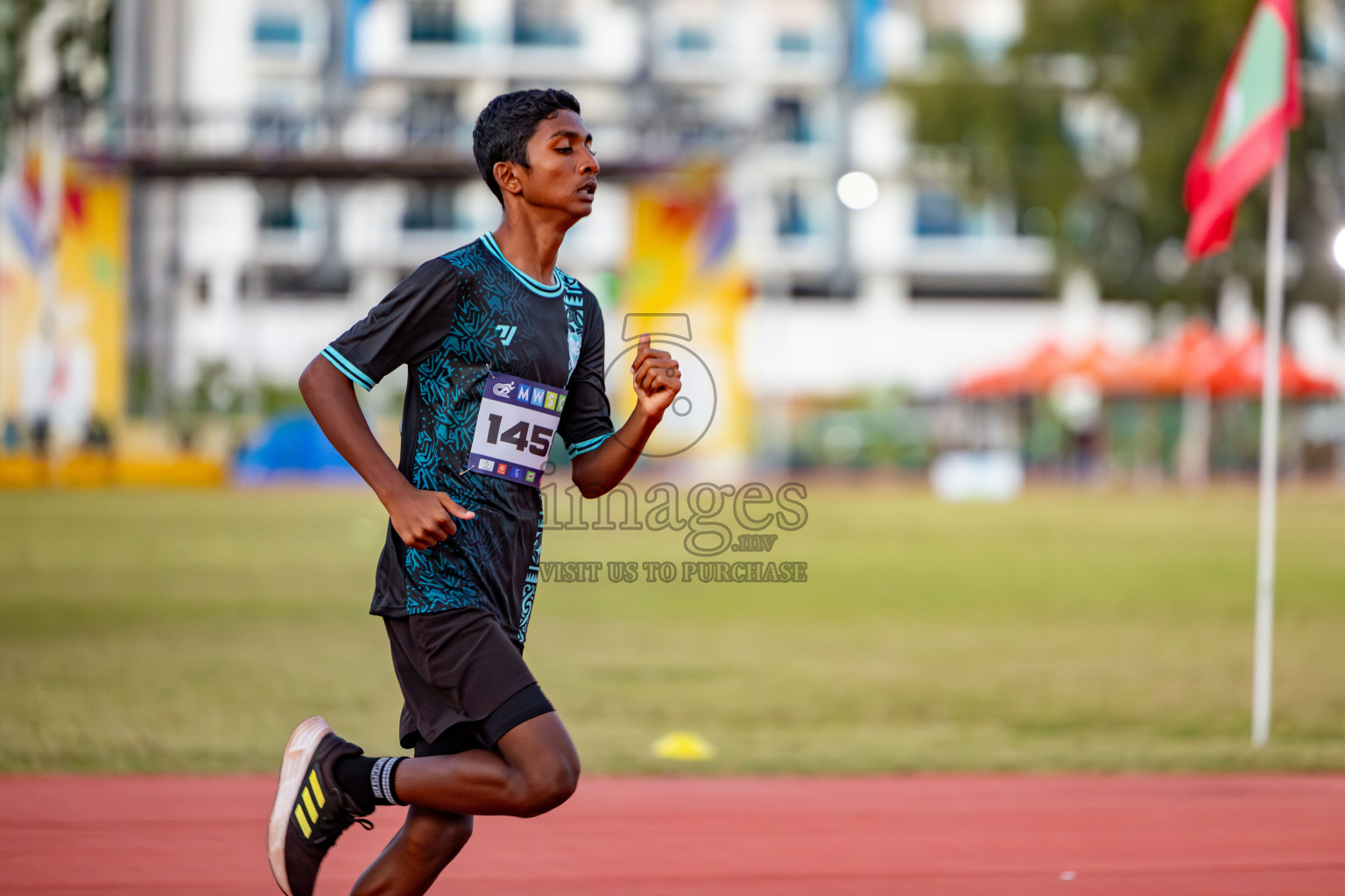 Day 1 of MWSC Interschool Athletics Championships 2024 held in Hulhumale Running Track, Hulhumale, Maldives on Saturday, 9th November 2024. 
Photos by: Hassan Simah / Images.mv