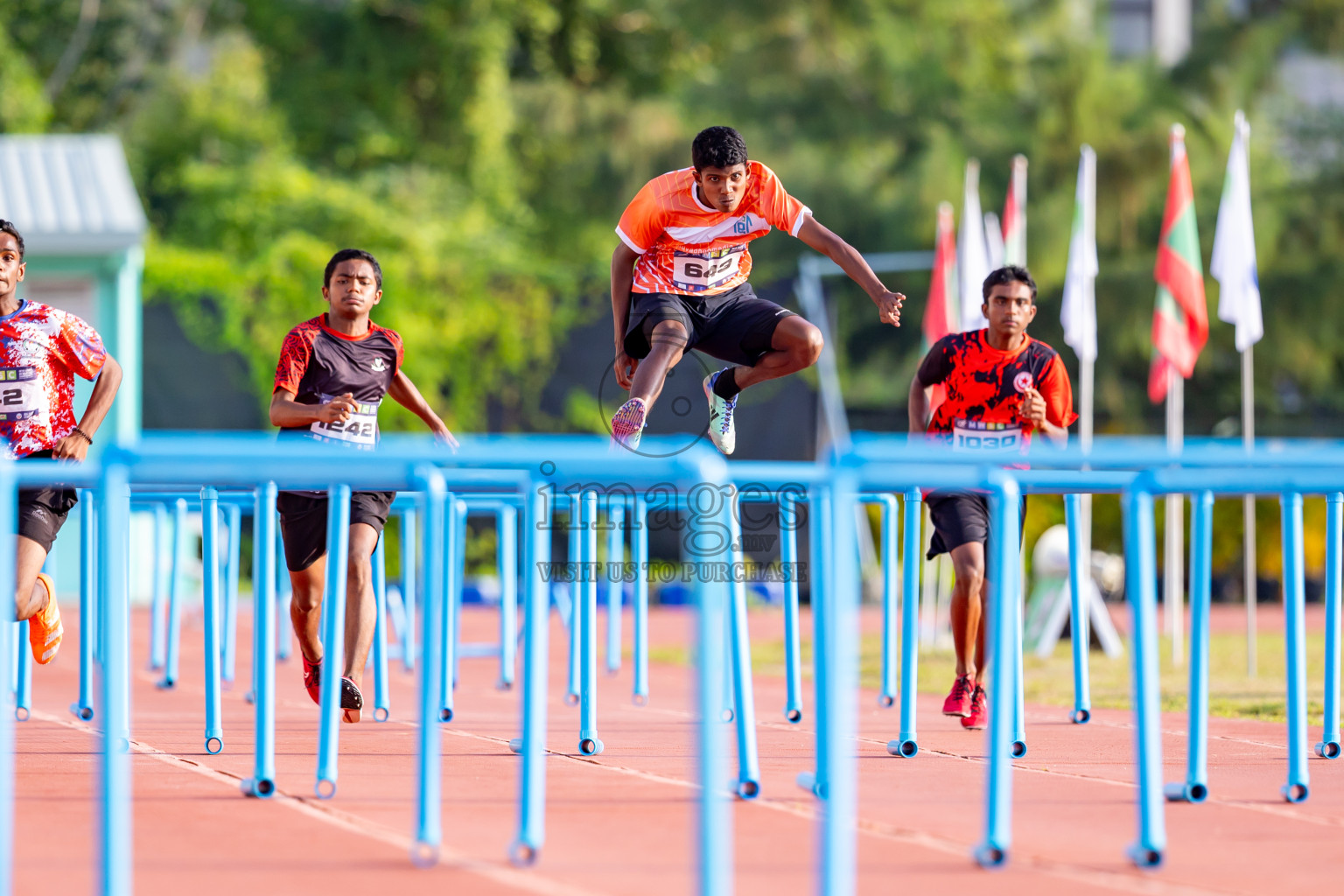 Day 6 of MWSC Interschool Athletics Championships 2024 held in Hulhumale Running Track, Hulhumale, Maldives on Thursday, 14th November 2024. Photos by: Nausham Waheed / Images.mv