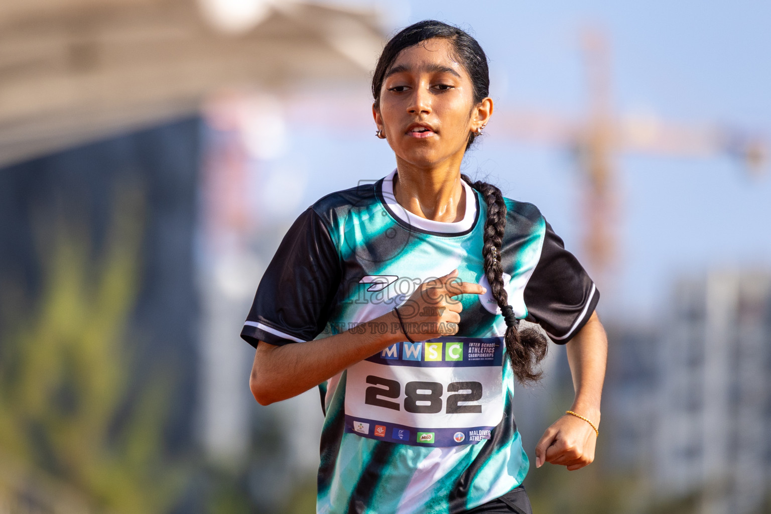 Day 6 of MWSC Interschool Athletics Championships 2024 held in Hulhumale Running Track, Hulhumale, Maldives on Thursday, 14th November 2024. Photos by: Ismail Thoriq / Images.mv