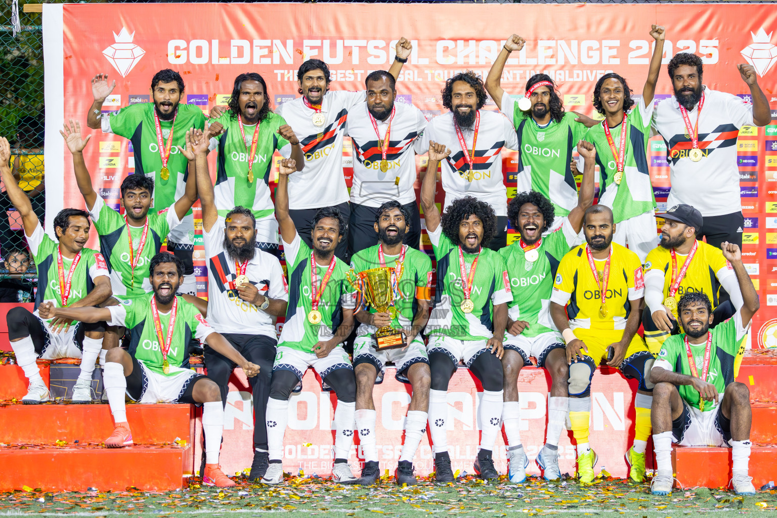 HDh Naivaadhoo vs HDh Neykurendhoo in Haa Dhaalu Atoll Finals Day 28 of Golden Futsal Challenge 2025 was held on Saturday , 1st February 2025, in Hulhumale', Maldives. Photos: Ismail Thoriq / images.mv
