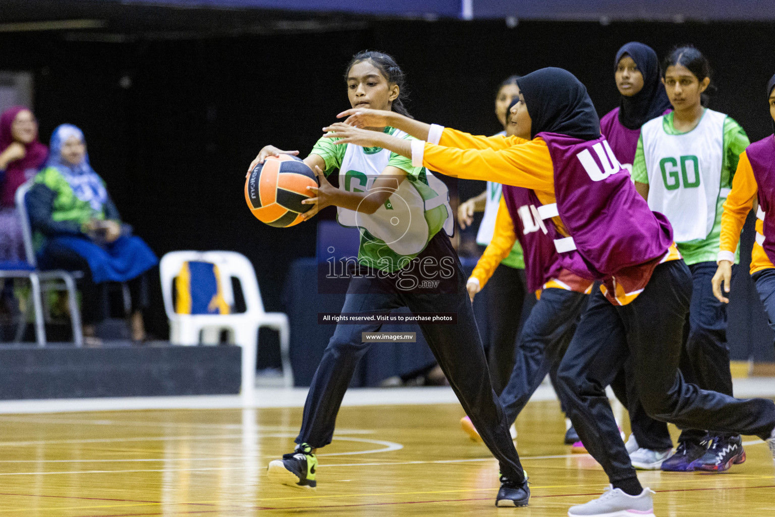 Day3 of 24th Interschool Netball Tournament 2023 was held in Social Center, Male', Maldives on 29th October 2023. Photos: Nausham Waheed, Mohamed Mahfooz Moosa / images.mv