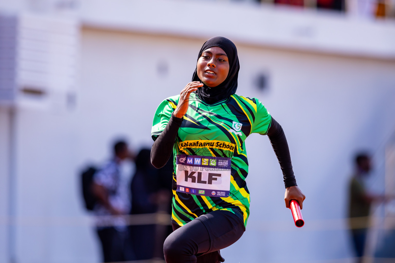 Day 6 of MWSC Interschool Athletics Championships 2024 held in Hulhumale Running Track, Hulhumale, Maldives on Thursday, 14th November 2024. Photos by: Nausham Waheed / Images.mv