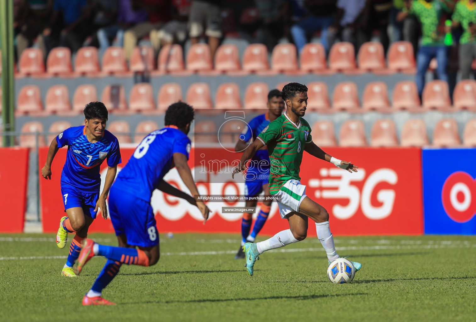 Bangladesh vs India in SAFF Championship 2021 held on 1st October 2021 in Galolhu National Stadium, Male', Maldives