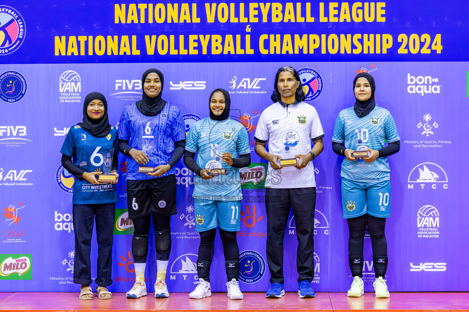 Club WAMCO vs Police Club in the final of National Volleyball Championship 2024 (women's division) was held in Social Center Indoor Hall on Thursday, 24th October 2024. 
Photos: Ismail Thoriq / images.mv