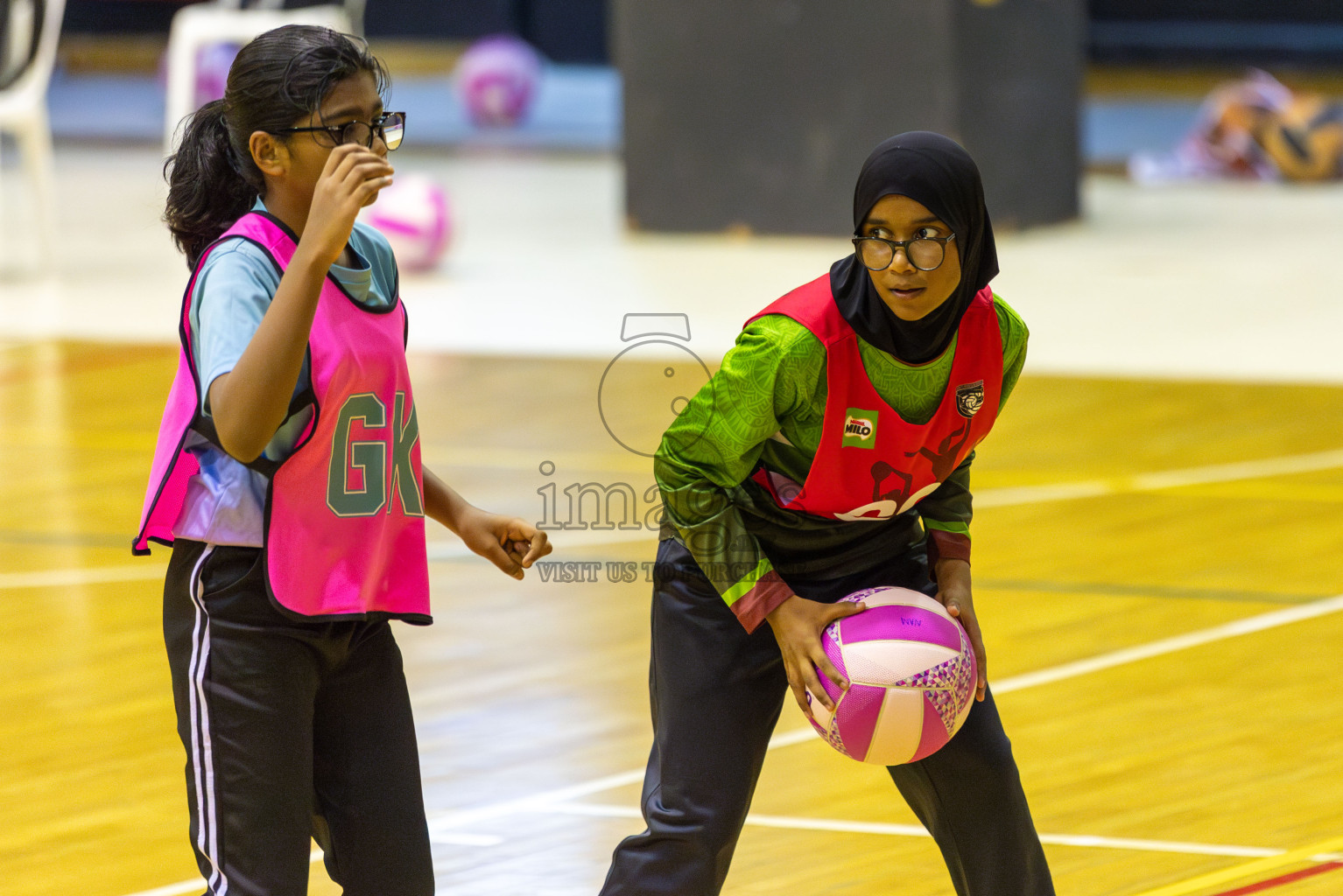 Fionti SC vs Netgen A in Day 6  of 3rd Netball Junior Championship, held at Social Center on Friday 24th January 2025 . Photos: Shuu Abdul Sattar / images.mv