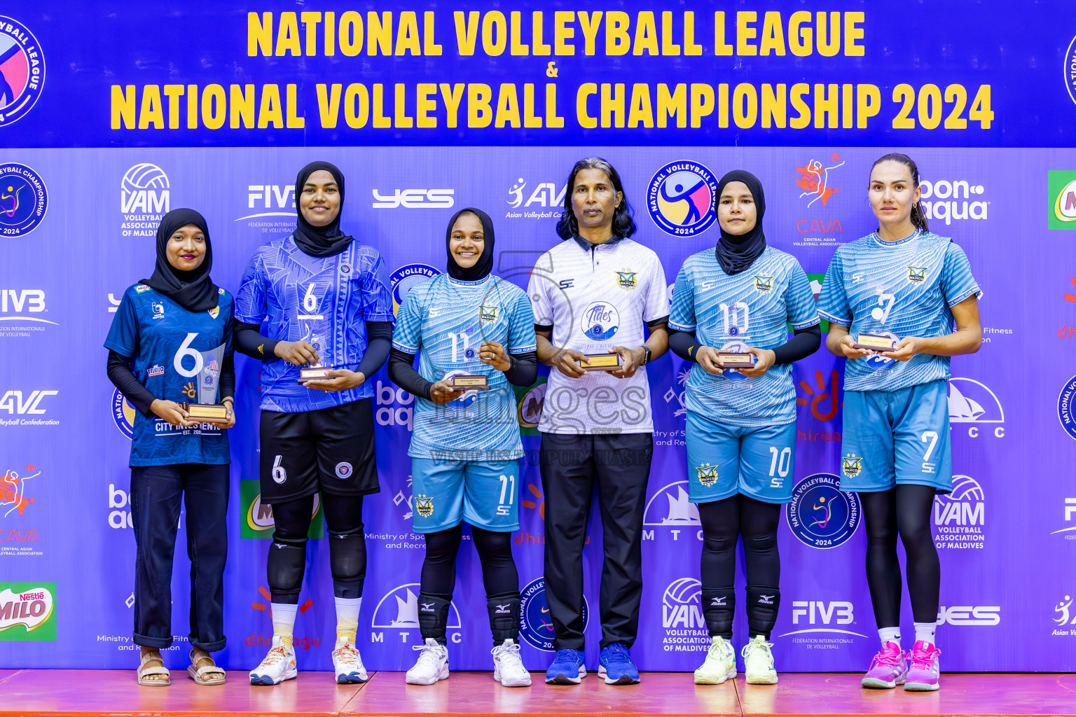 Club WAMCO vs Police Club in the final of National Volleyball Championship 2024 (women's division) was held in Social Center Indoor Hall on Thursday, 24th October 2024. 
Photos: Ismail Thoriq / images.mv