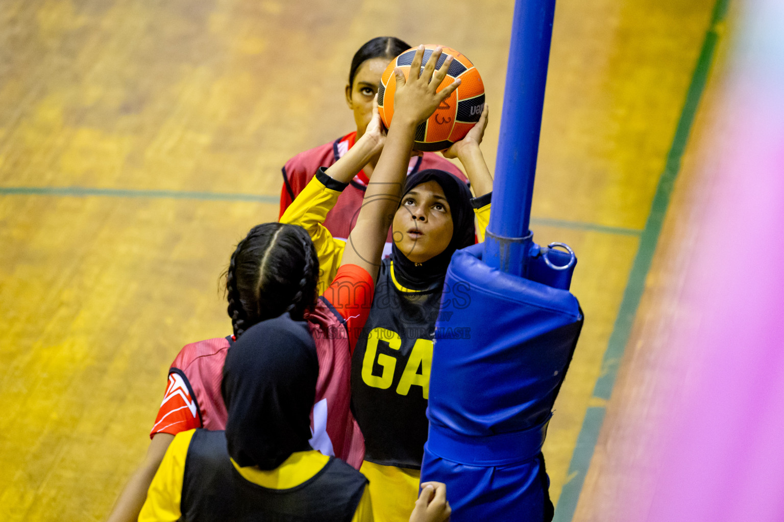 Day 4 of 25th Inter-School Netball Tournament was held in Social Center at Male', Maldives on Monday, 12th August 2024. Photos: Nausham Waheed / images.mvbv c