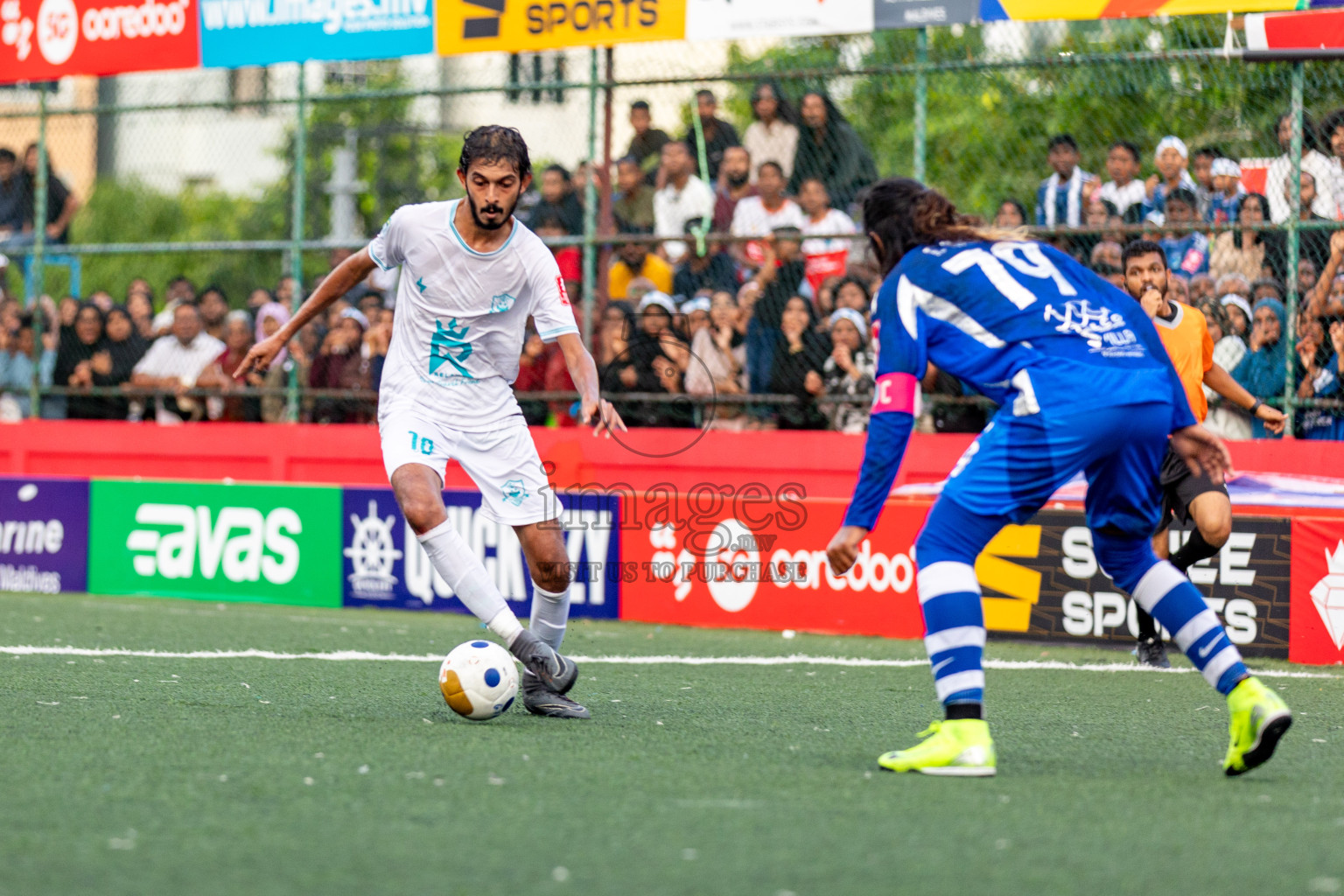 AA. Mathiveri VS AA. Thoddoo in Atoll Round Final on Day 20 of Golden Futsal Challenge 2025 was held on Friday, 24 January 2025, in Hulhumale', Maldives. 
Photos: Hassan Simah / images.mv