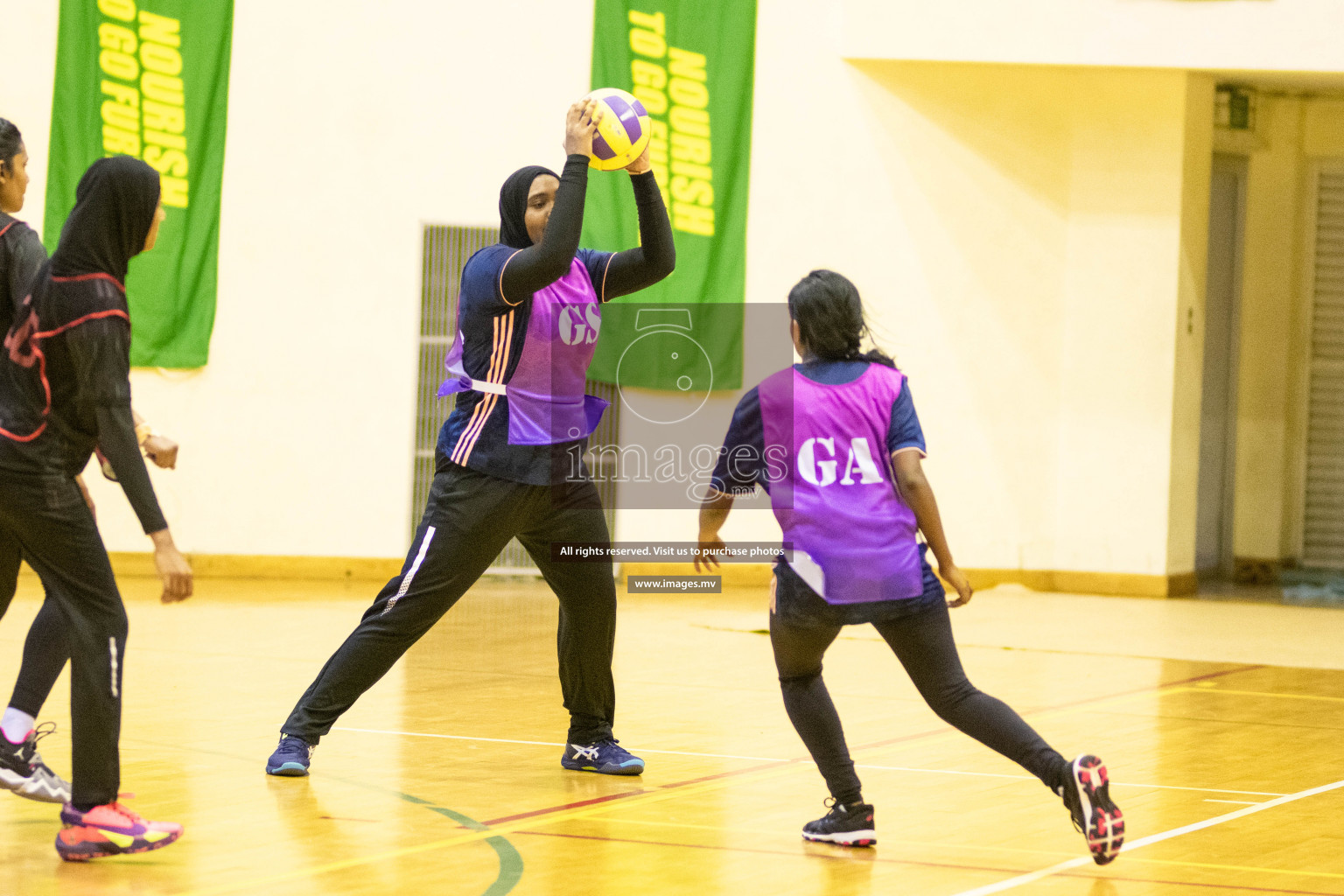 Kulhudhuffushi Youth & R.C vs Shining Star Sports Club in the Semi Finals of Milo National Netball Tournament 2021 held on 3 December 2021 in Male', Maldives, photos by Maanish