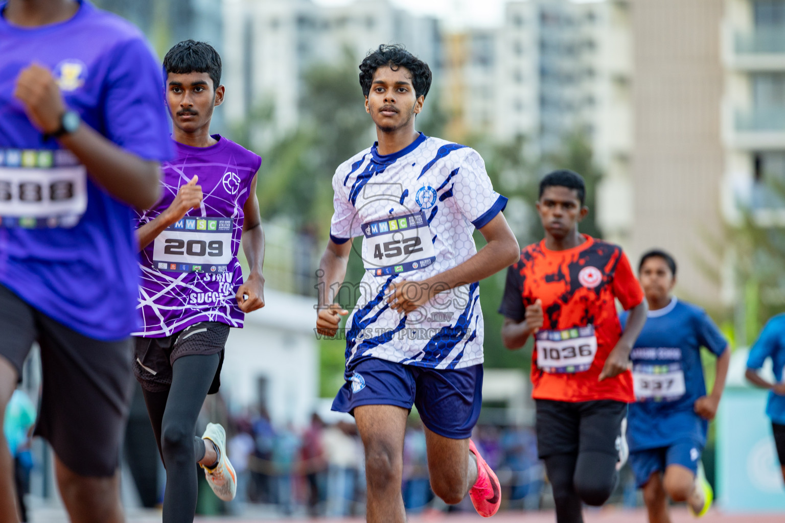 Day 2 of MWSC Interschool Athletics Championships 2024 held in Hulhumale Running Track, Hulhumale, Maldives on Sunday, 10th November 2024. 
Photos by: Hassan Simah / Images.mv