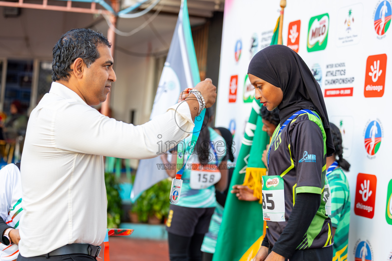 Day 1 of Inter-school Athletics Championship 2025 held in Ekuveni Synthetic Track, Male', Maldives on Monday, 06th October 2025. Photos by: Ismail Thoriq / Images.mv