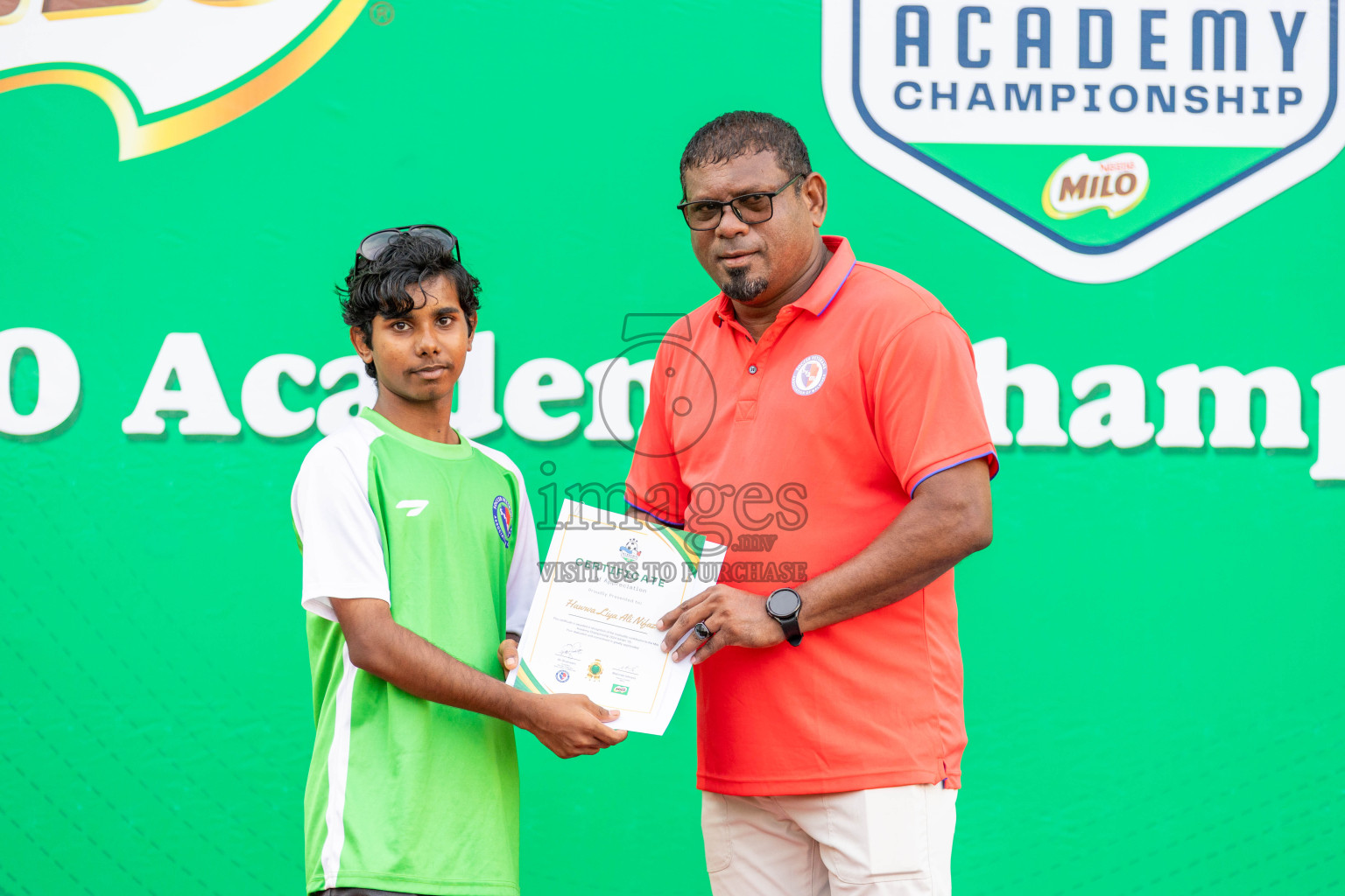 Final Day  of MILO Academy Championship 2024 - U12 was held at Henveiru Grounds in Male', Maldives on Thursday, 7th July 2024. Photos: Shuu Abdul Sattar / images.mv