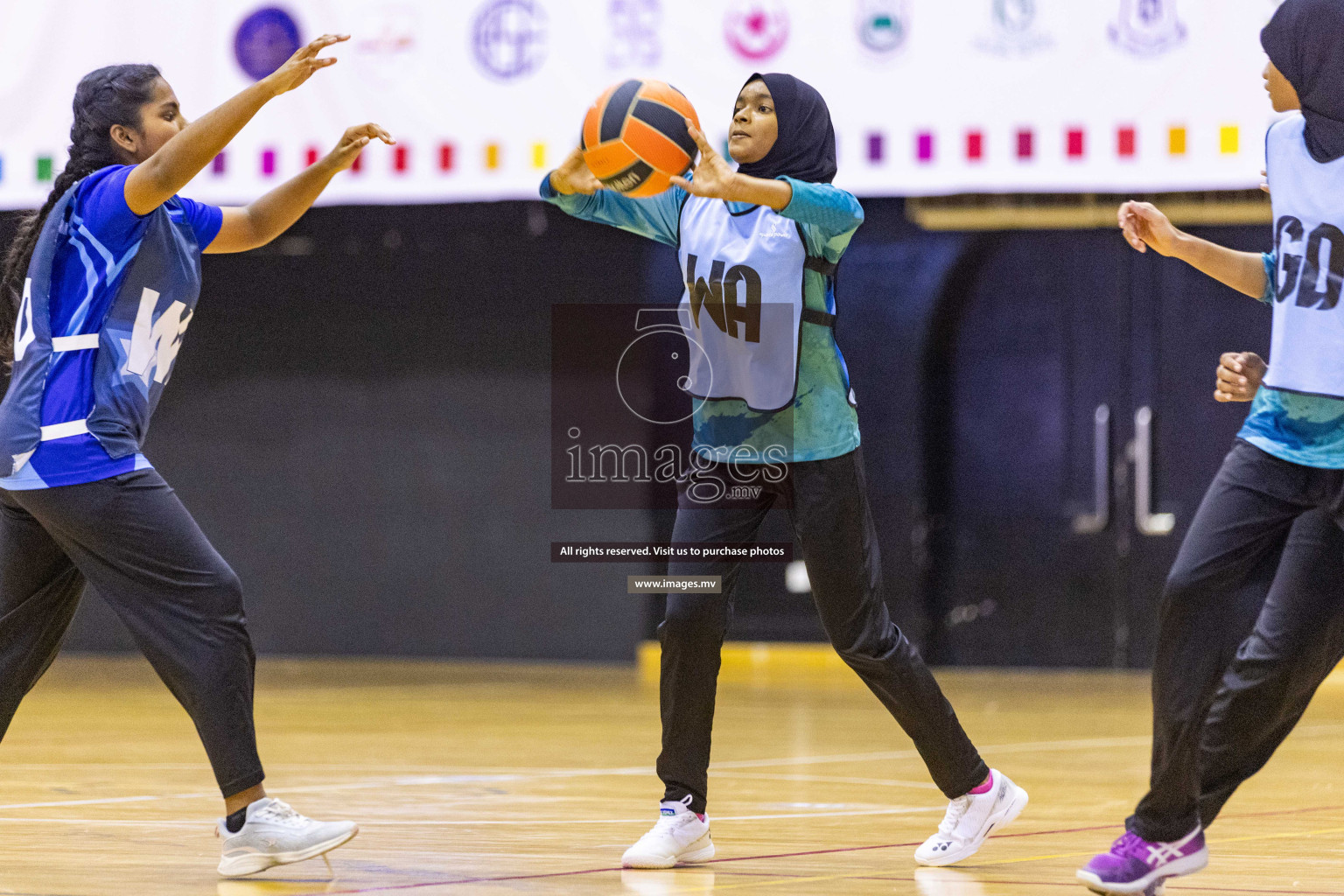 Day7 of 24th Interschool Netball Tournament 2023 was held in Social Center, Male', Maldives on 2nd November 2023. Photos: Nausham Waheed / images.mv