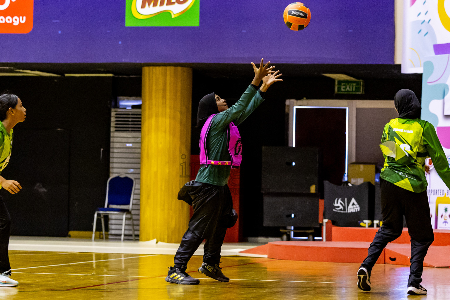 Day 11 of 25th Inter-School Netball Tournament was held in Social Center at Male', Maldives on Wednesday, 21st August 2024. Photos: Nausham Waheed / images.mv