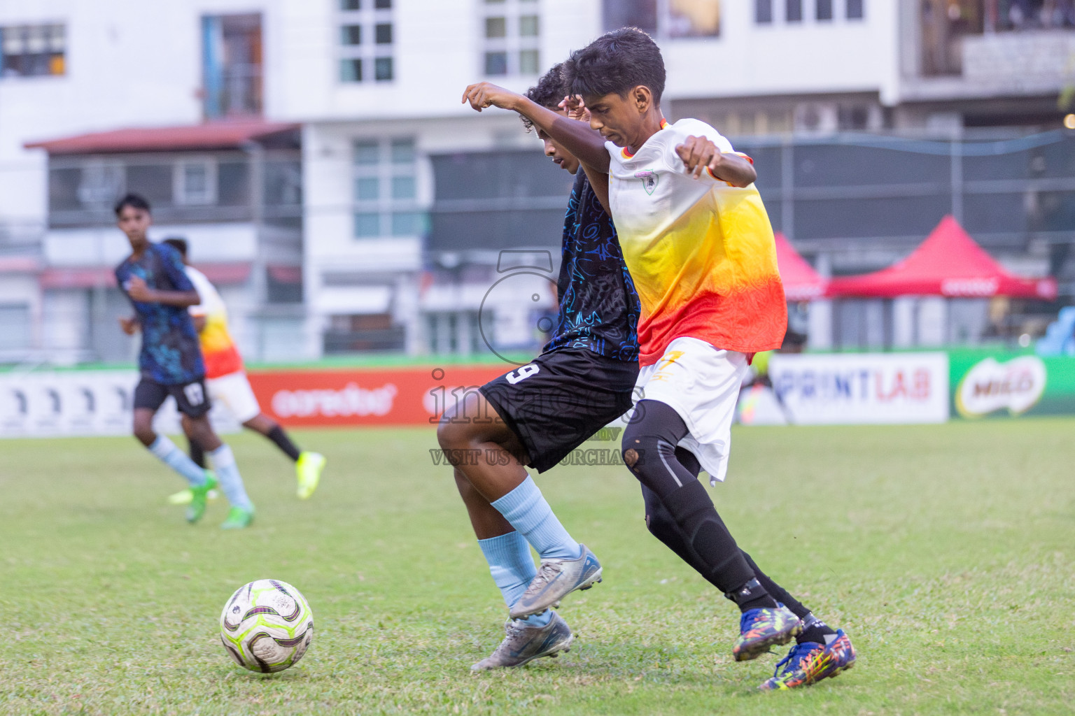 Club Eagles vs Super United Sports (U14) in Day 4 of Dhivehi Youth League 2024 held at Henveiru Stadium on Thursday, 28th November 2024. Photos: Shuu Abdul Sattar/ Images.mv