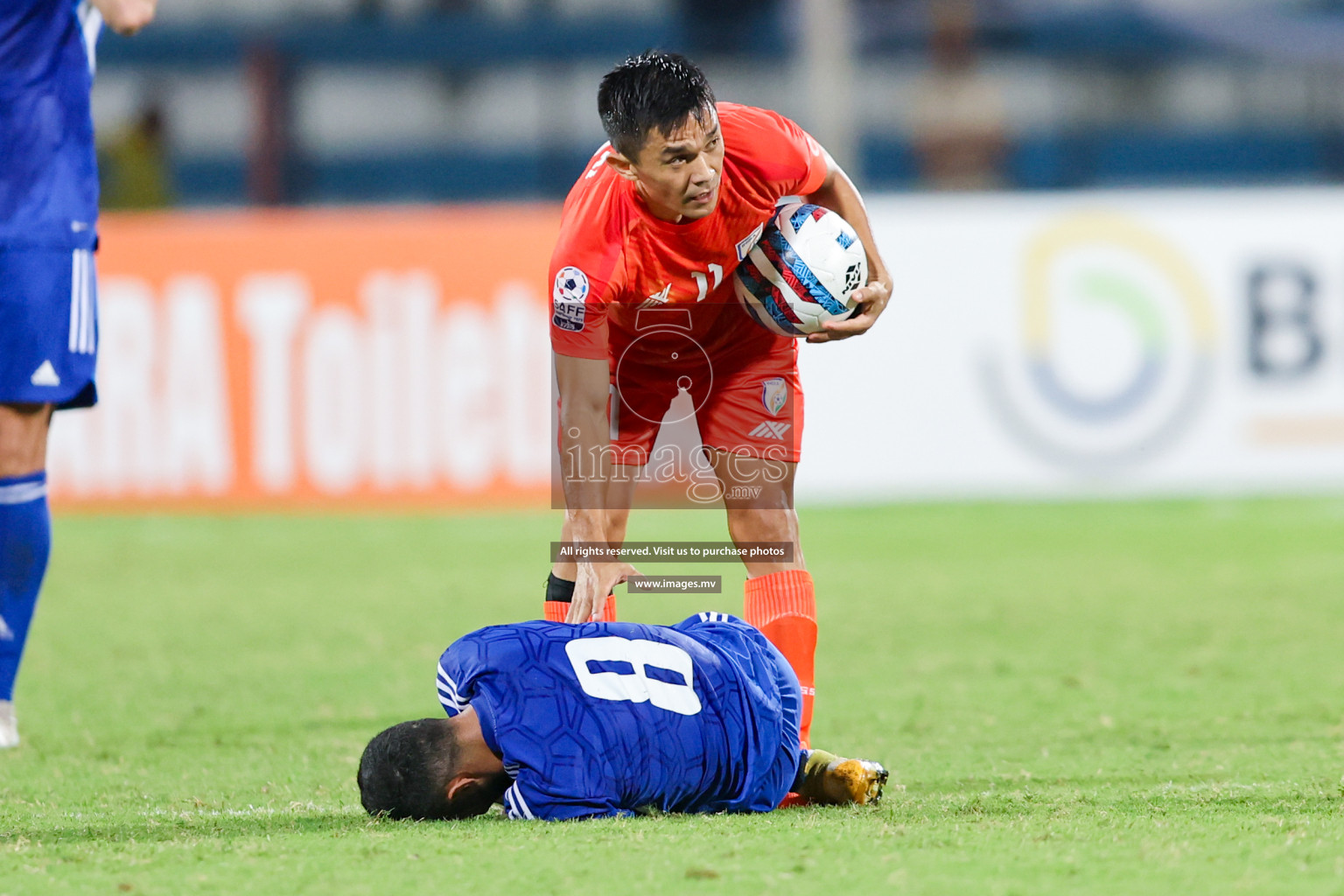 Kuwait vs India in the Final of SAFF Championship 2023 held in Sree Kanteerava Stadium, Bengaluru, India, on Tuesday, 4th July 2023. Photos: Nausham Waheed / images.mv